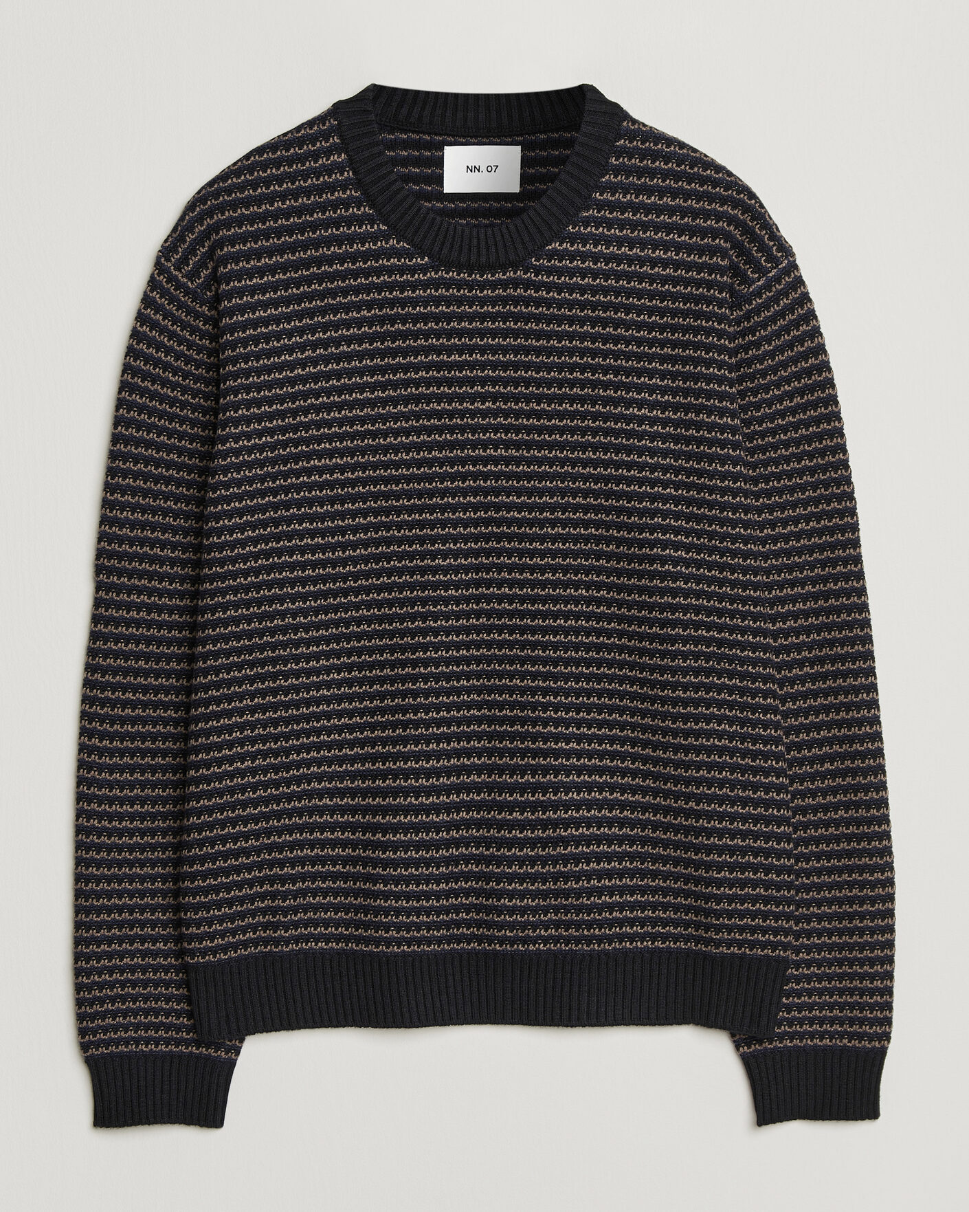 Uomini | Maglieria | NN07 | Russell Cotton/Wool Structured Sweater Navy Blue