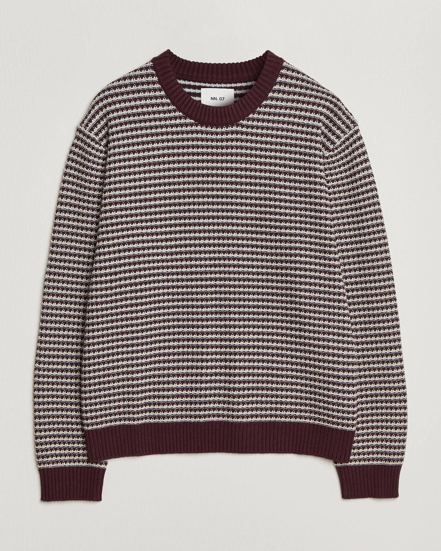 Uomini | Maglieria | NN07 | Russell Cotton/Wool Structured Sweater Winetasting