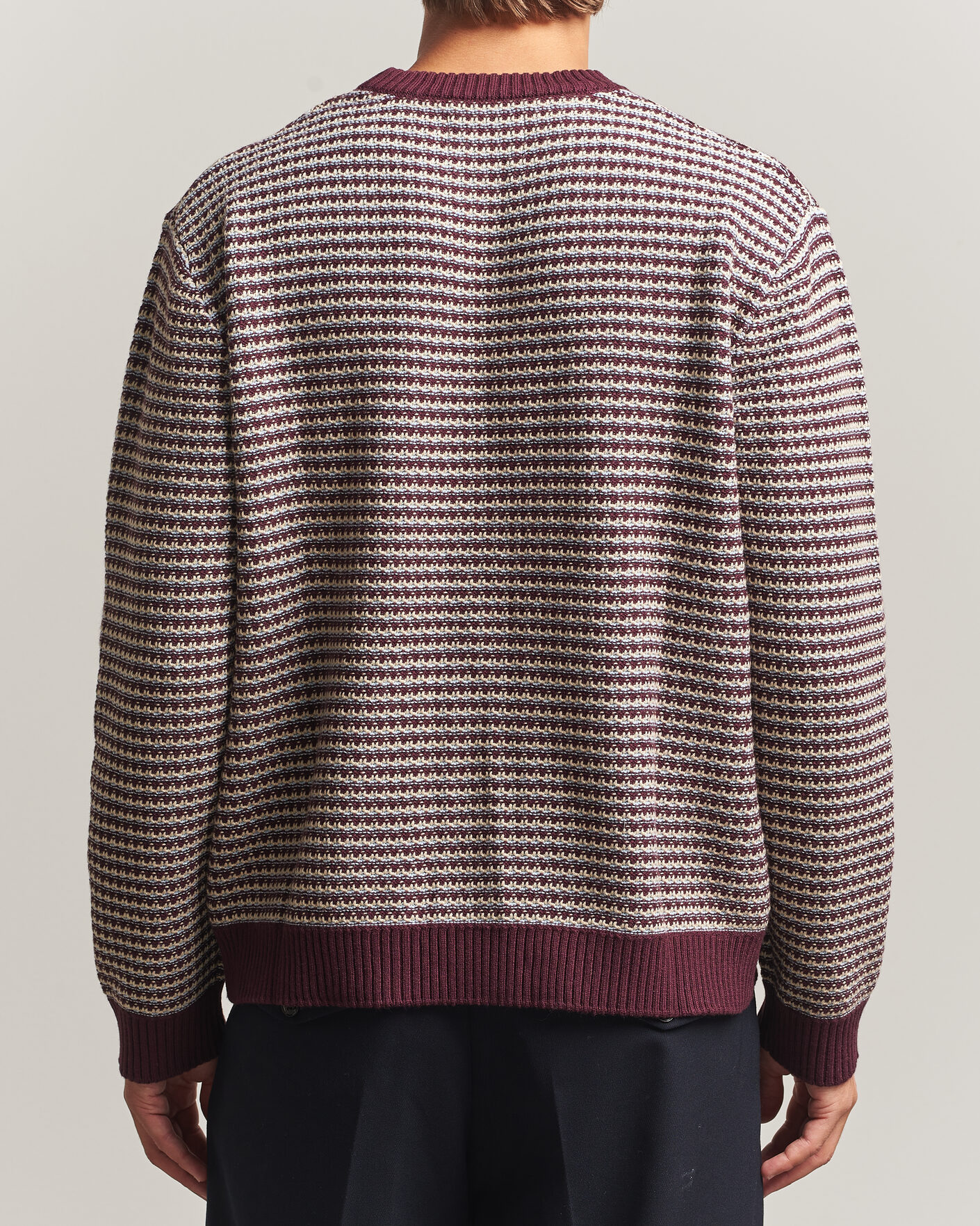 Uomini | Maglieria | NN07 | Russell Cotton/Wool Structured Sweater Winetasting