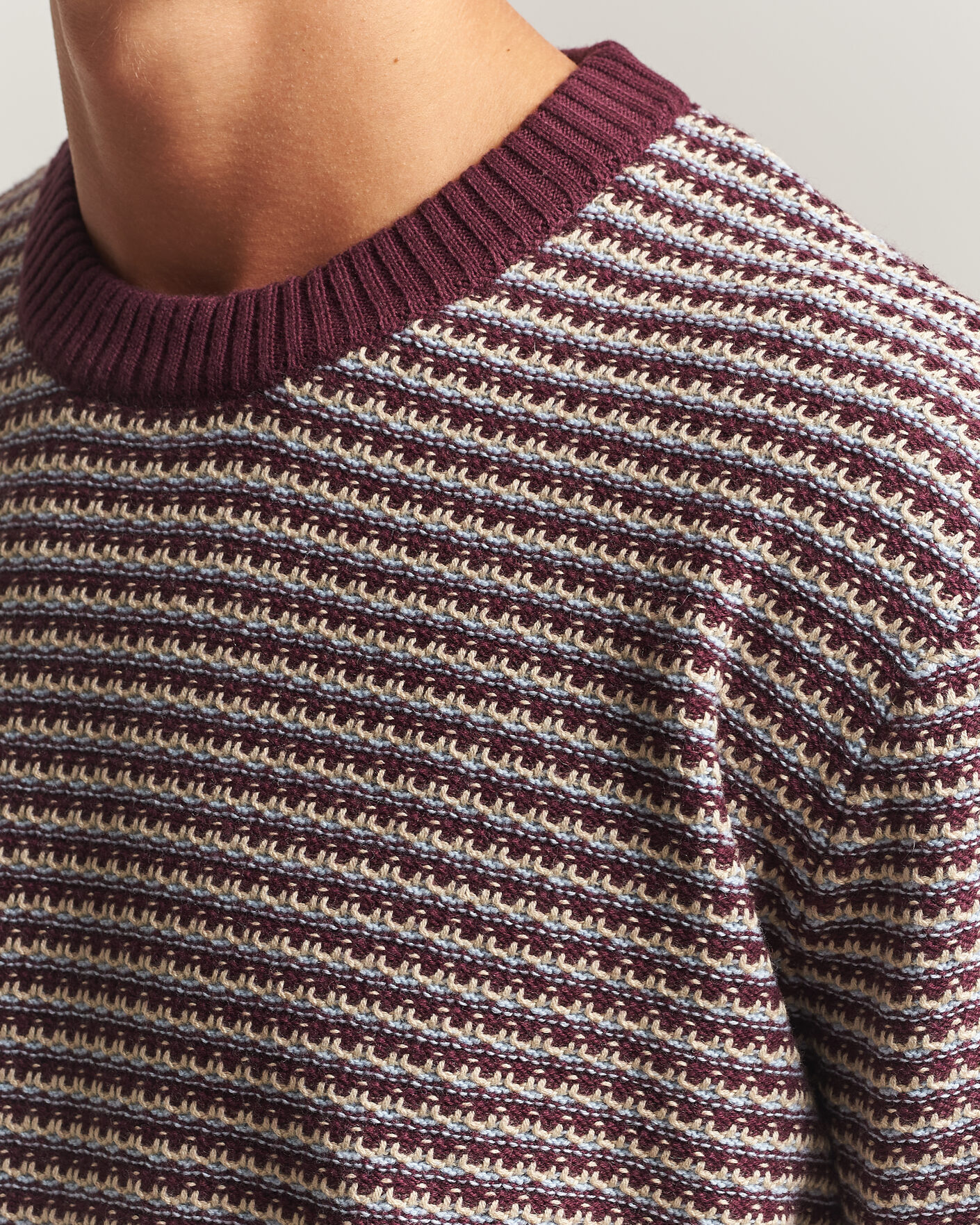 Uomini | Maglieria | NN07 | Russell Cotton/Wool Structured Sweater Winetasting