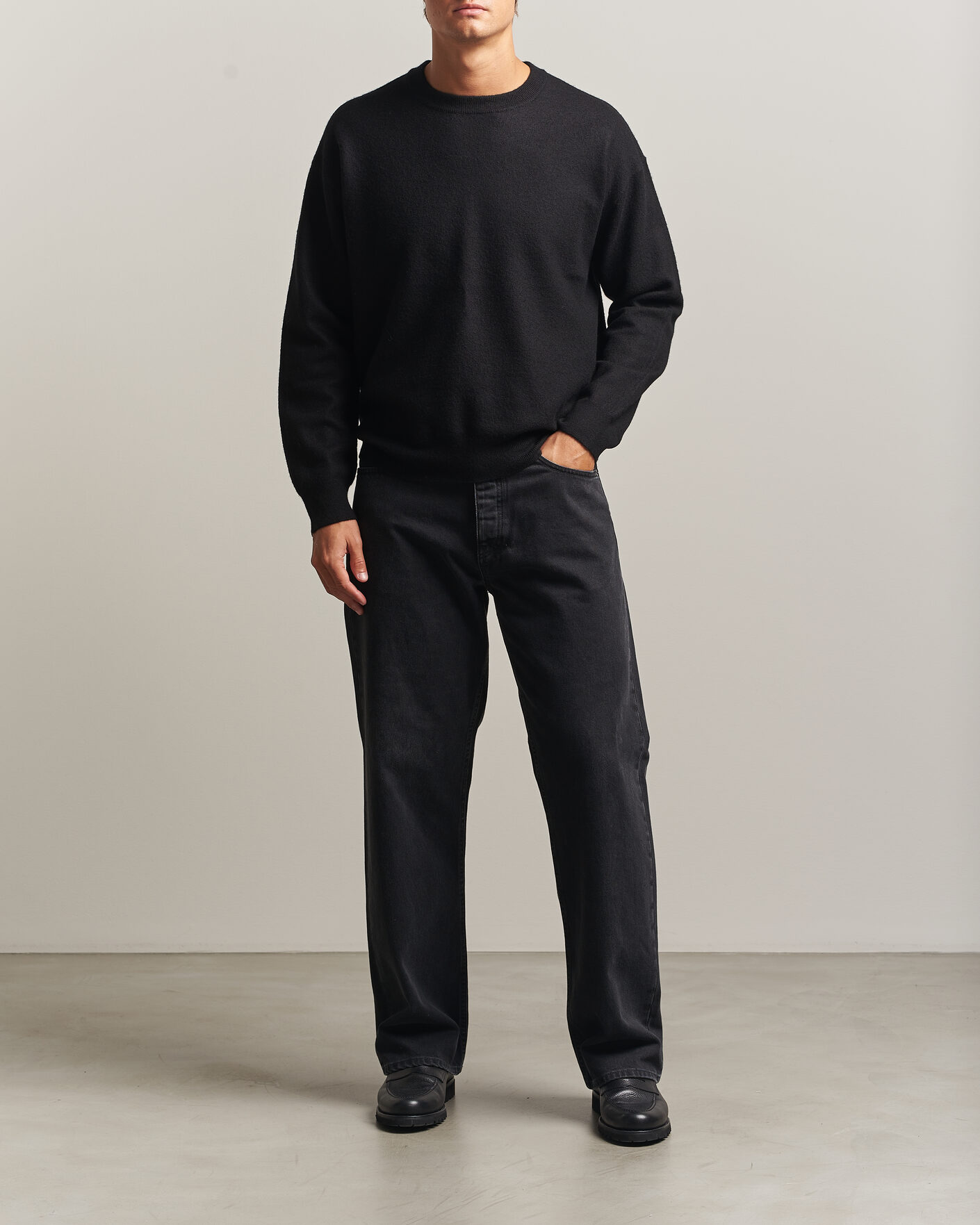 Uomini | Maglieria | NN07 | Jasper Soft Boiled Wool Sweater Black