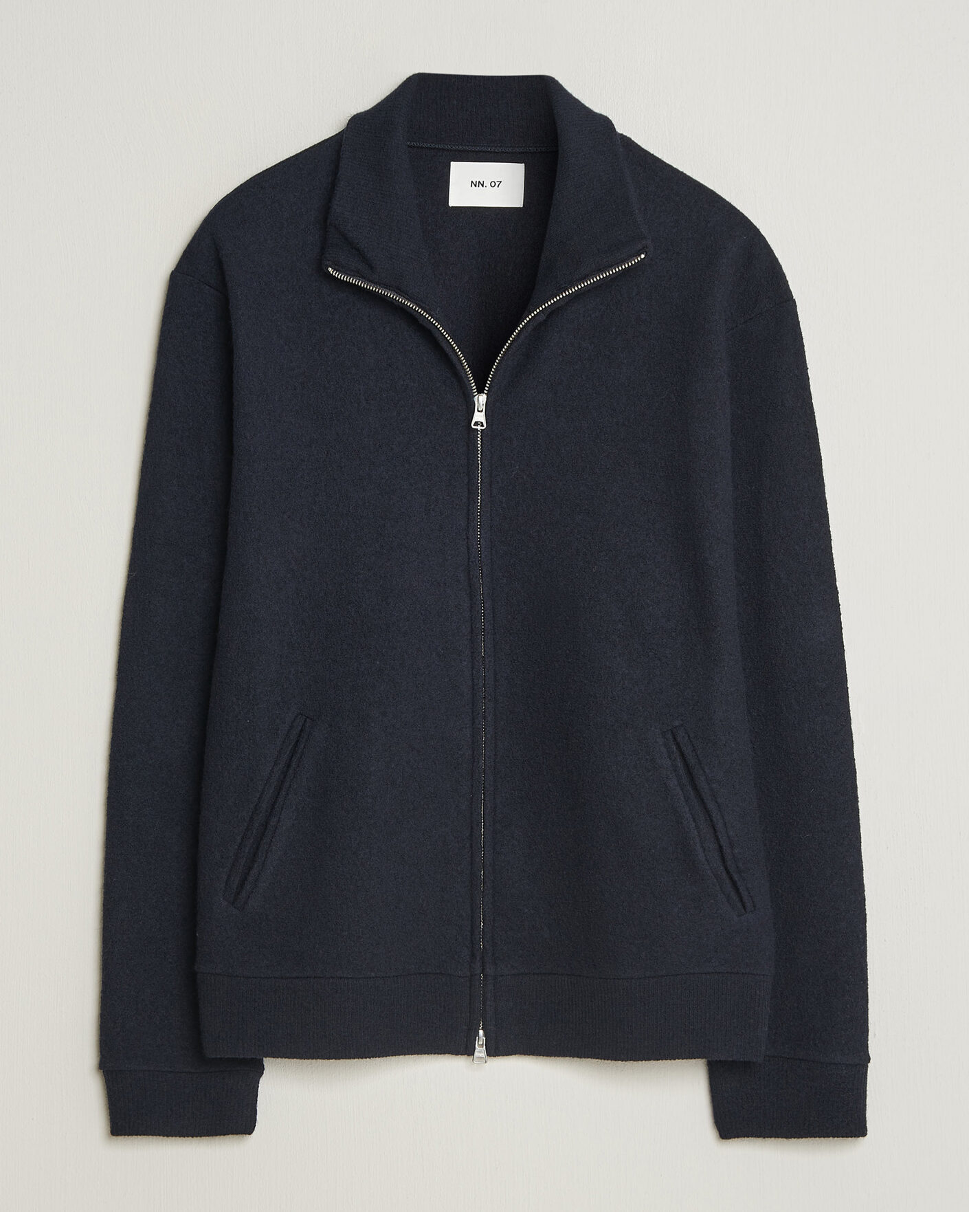 Uomini | Maglieria | NN07 | Soft Boiled Wool Full Zip Navy Blue