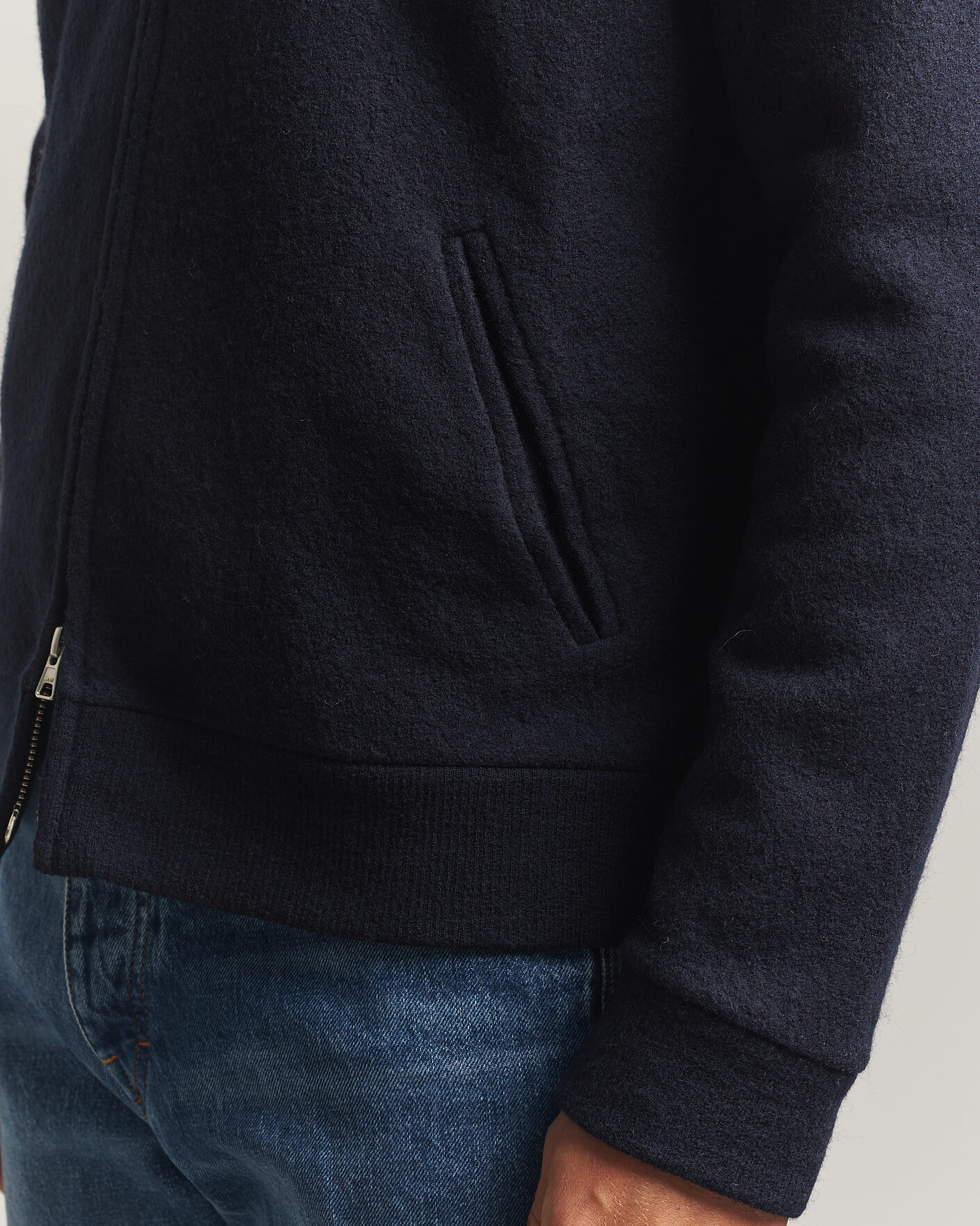 Uomini | Maglieria | NN07 | Soft Boiled Wool Full Zip Navy Blue