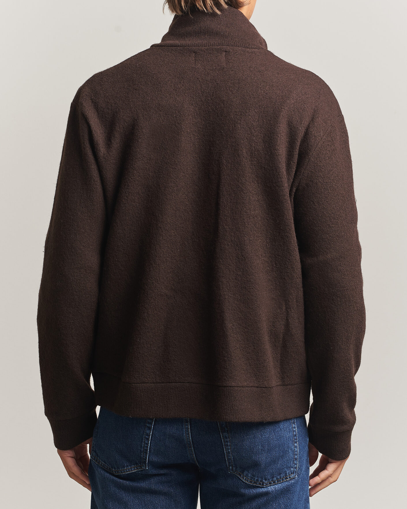 Uomini | Maglieria | NN07 | Soft Boiled Wool Full Zip Deep Truffle