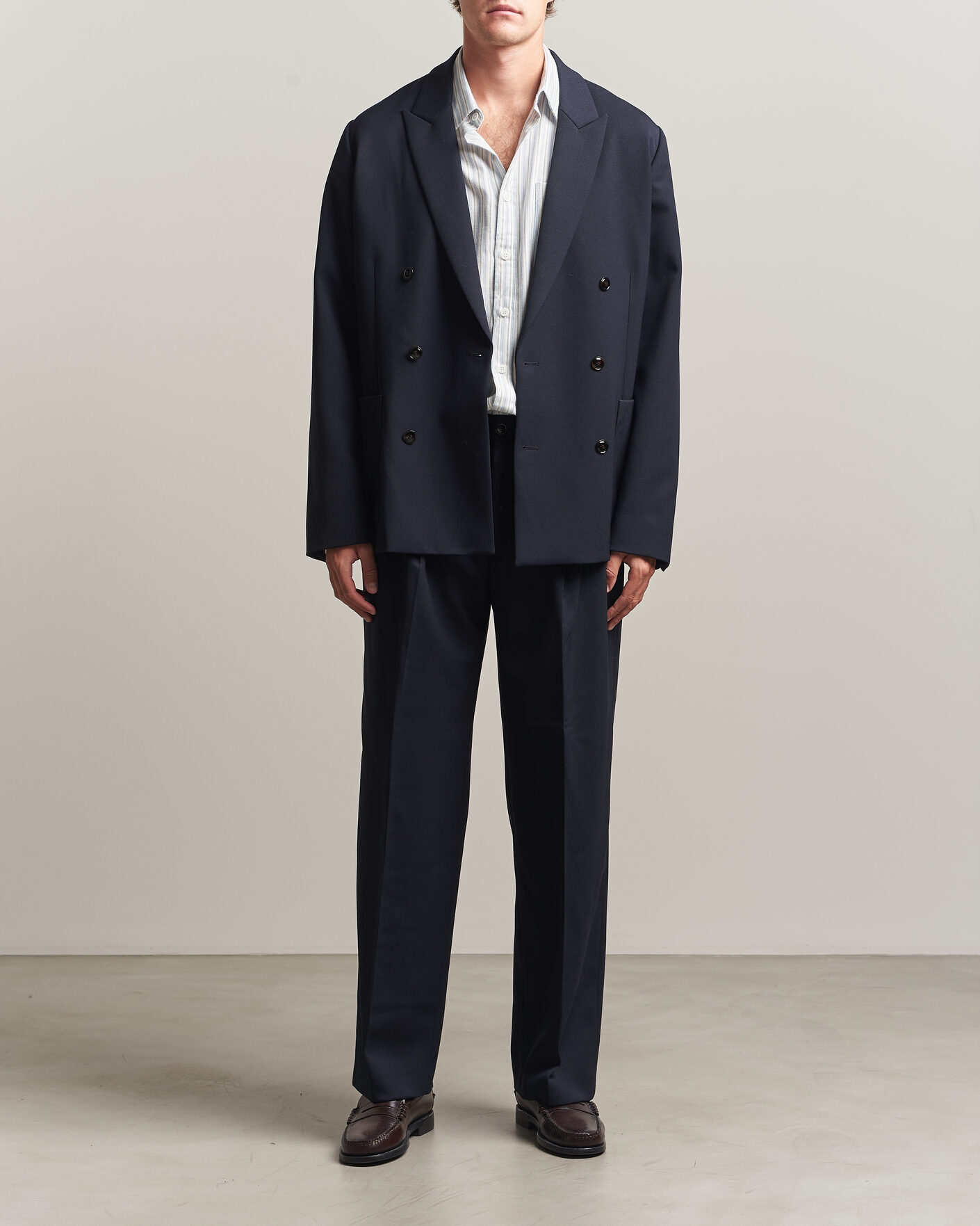 Uomini | Blazers | NN07 | Jordin Wool Double Breasted Blazer Deep Navy