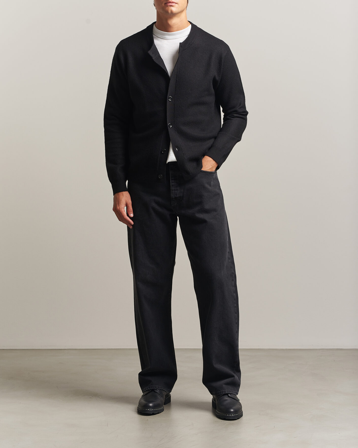 Uomini | Maglieria | NN07 | Jasper Soft Boiled Wool Cardigan Black