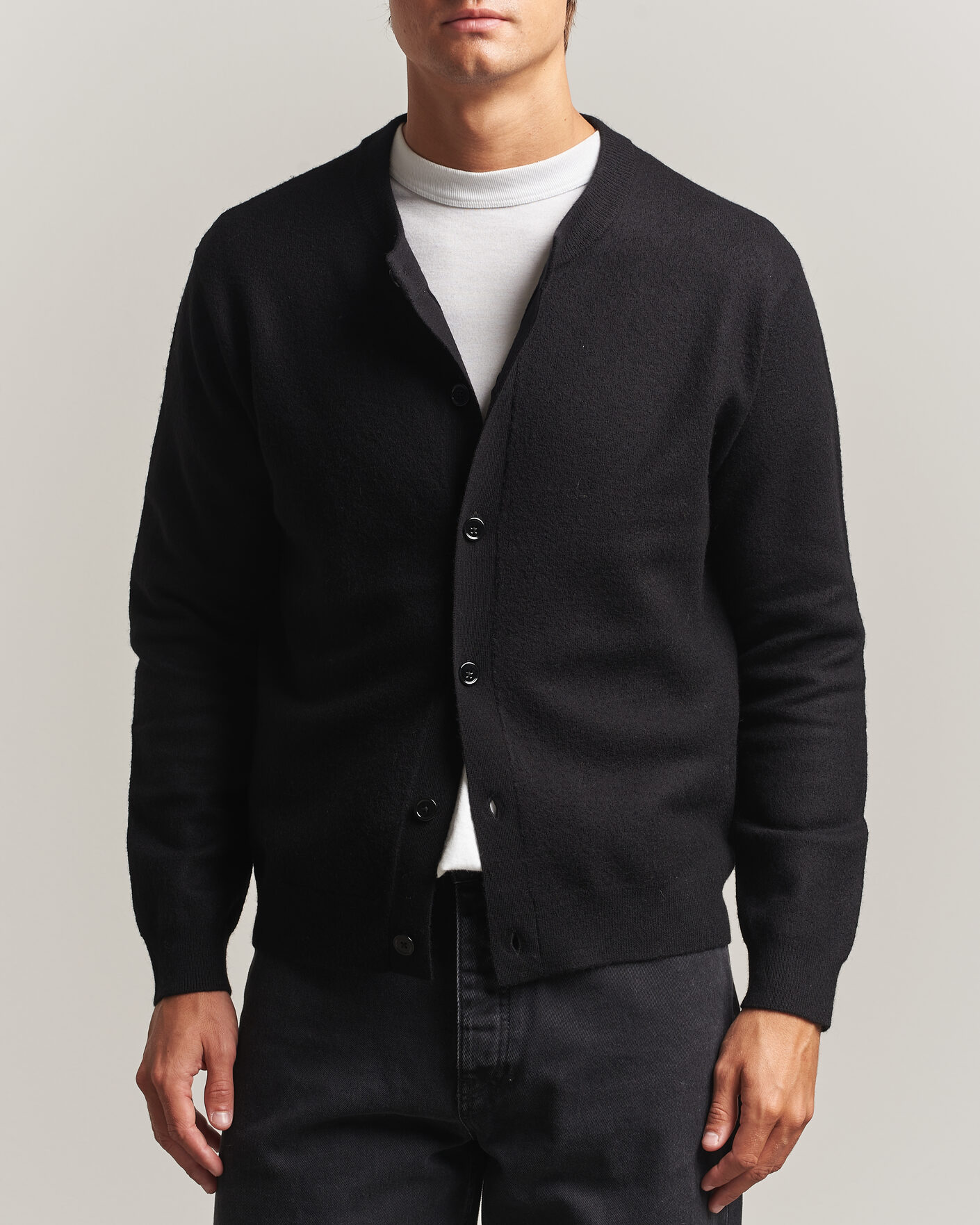 Uomini | Maglieria | NN07 | Jasper Soft Boiled Wool Cardigan Black