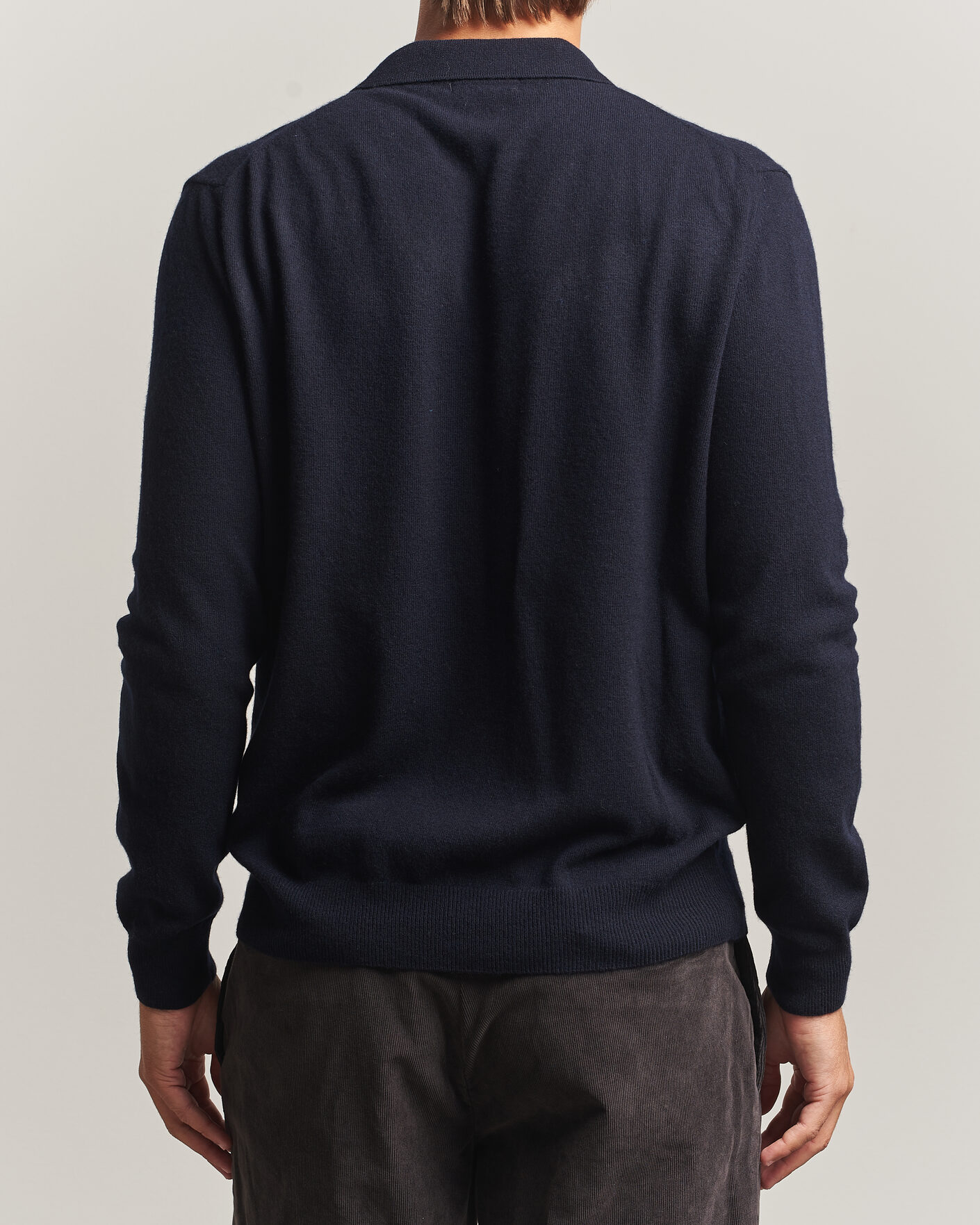 Uomini | Maglieria | Oscar Jacobson | Pepe Wool/Cashmere Polo Navy