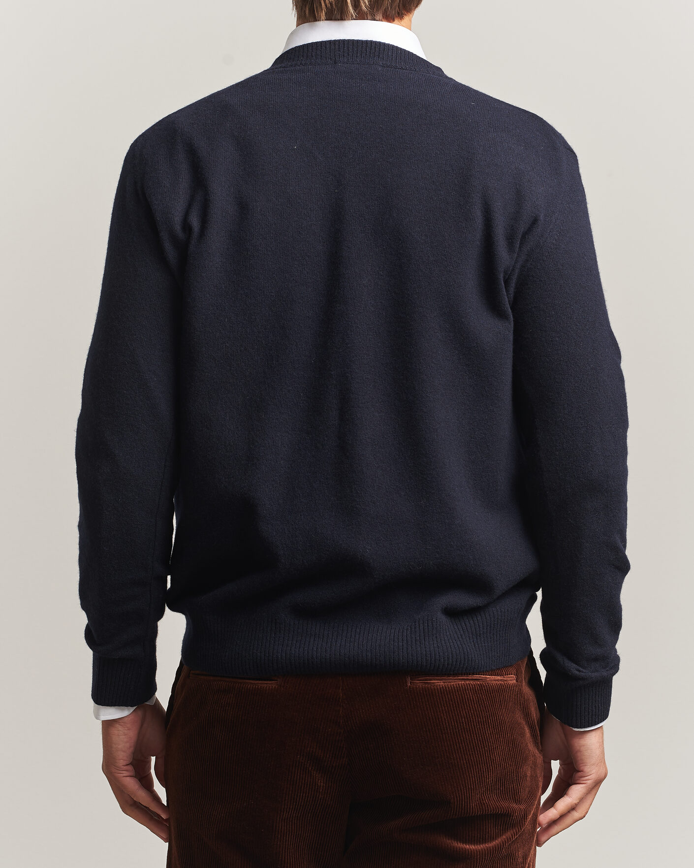 Uomini | Maglieria | Oscar Jacobson | Gregor Wool/Cashmere V-Neck Navy
