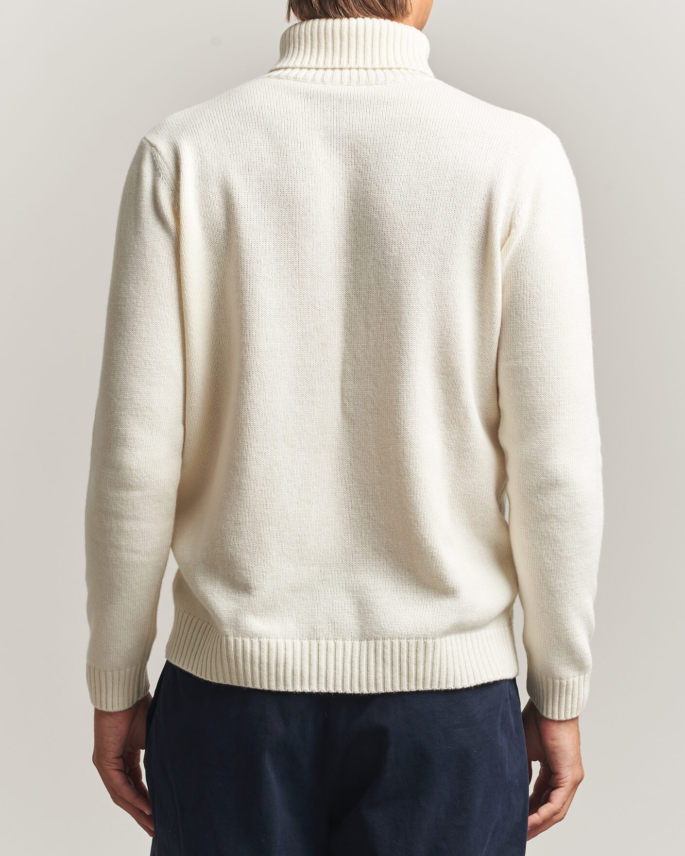 Uomini | Maglieria | Oscar Jacobson | Seppo Cable Knitted Rollneck White