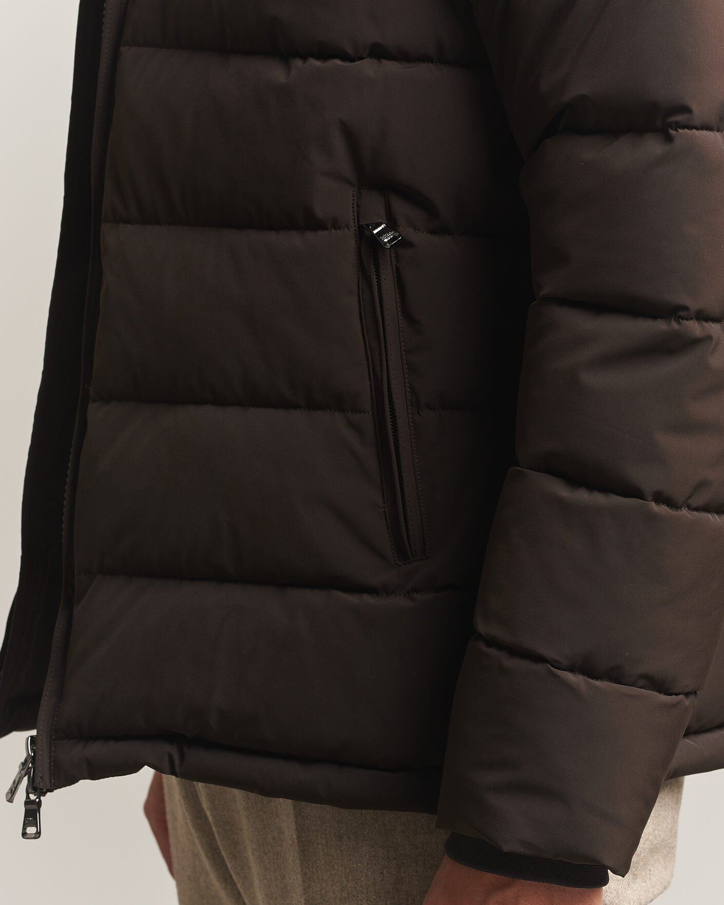 Uomini | Giacche | Oscar Jacobson | Hooded Puffer Jacket Brown