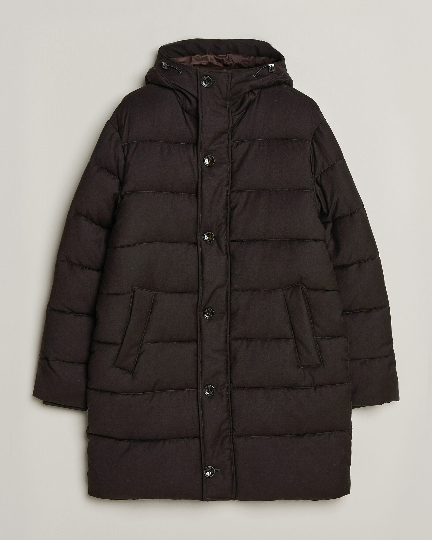Uomini | Giacche | Oscar Jacobson | Padded Flannel Parka Brown