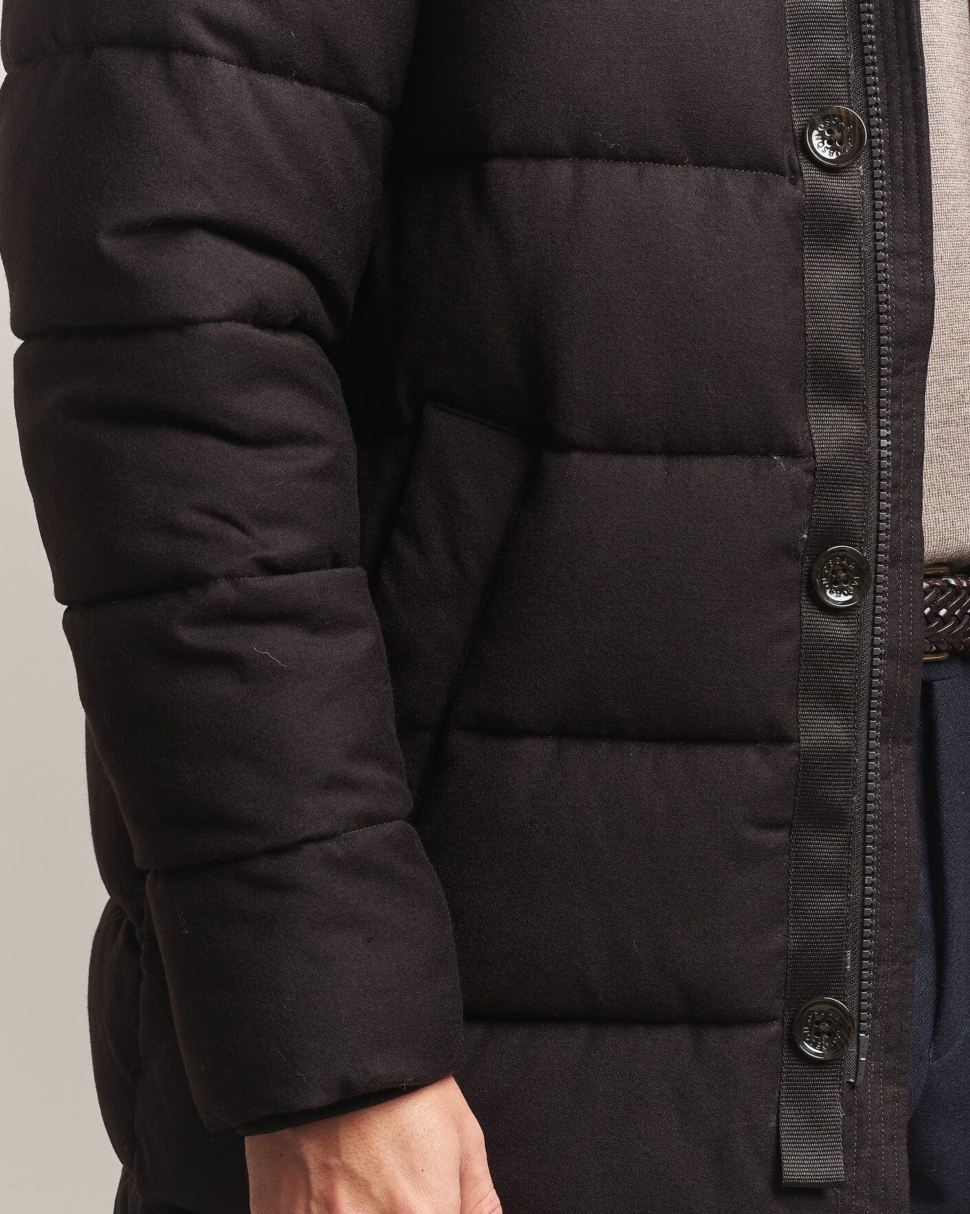 Uomini | Giacche | Oscar Jacobson | Padded Flannel Parka Brown