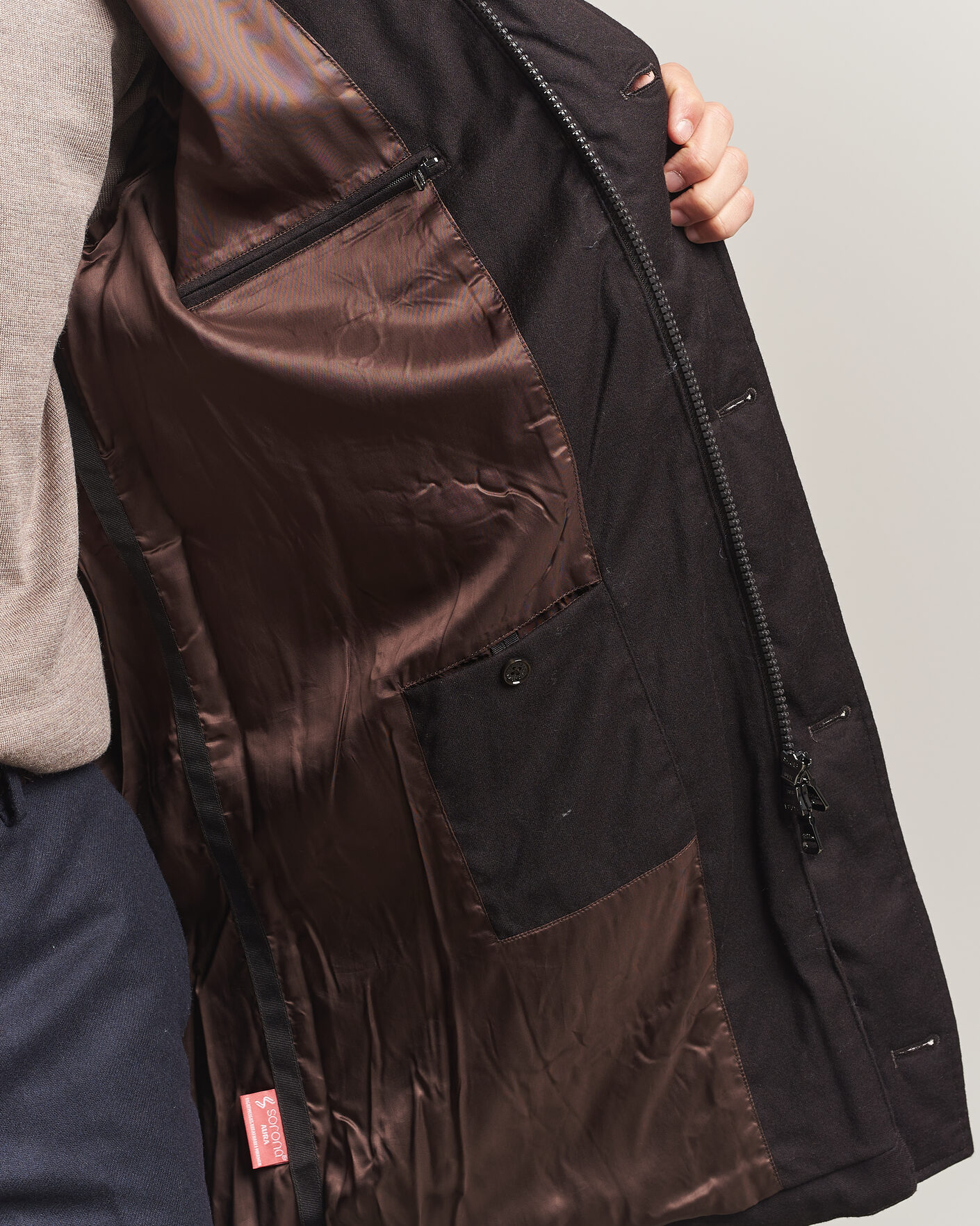 Uomini | Giacche | Oscar Jacobson | Padded Flannel Parka Brown