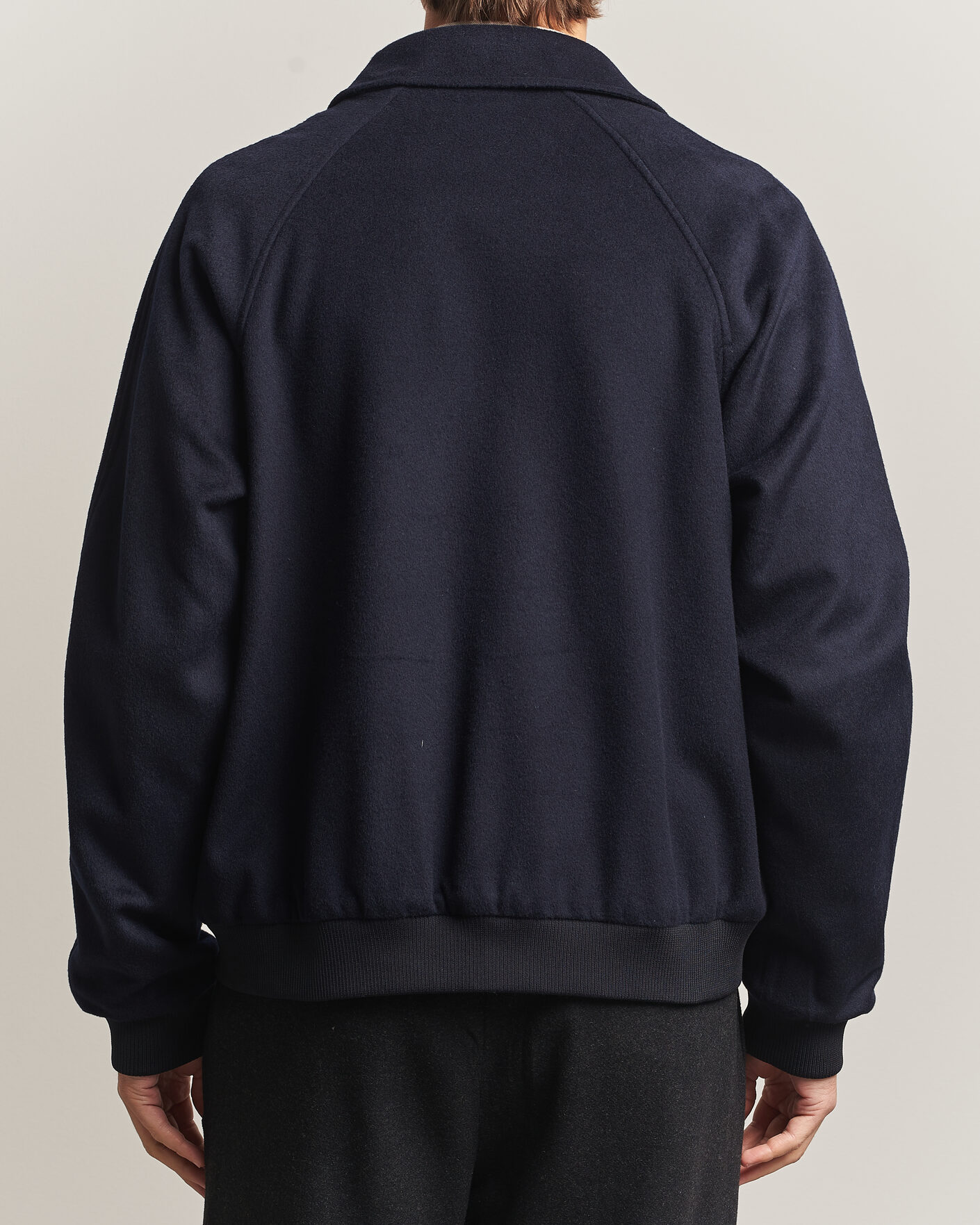 Uomini | Giacche | Oscar Jacobson | Aviator Wool Jacket Navy