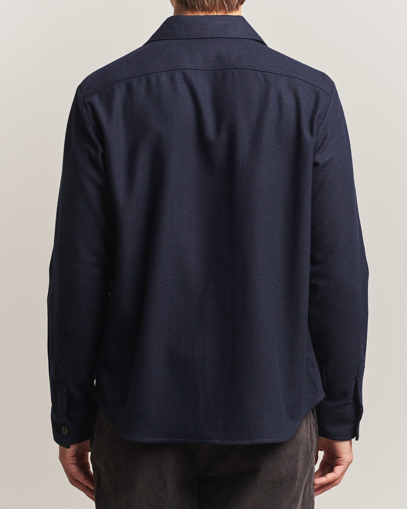 Uomini | Camicie | Oscar Jacobson | Magnus Wool Shirt Jacket Navy