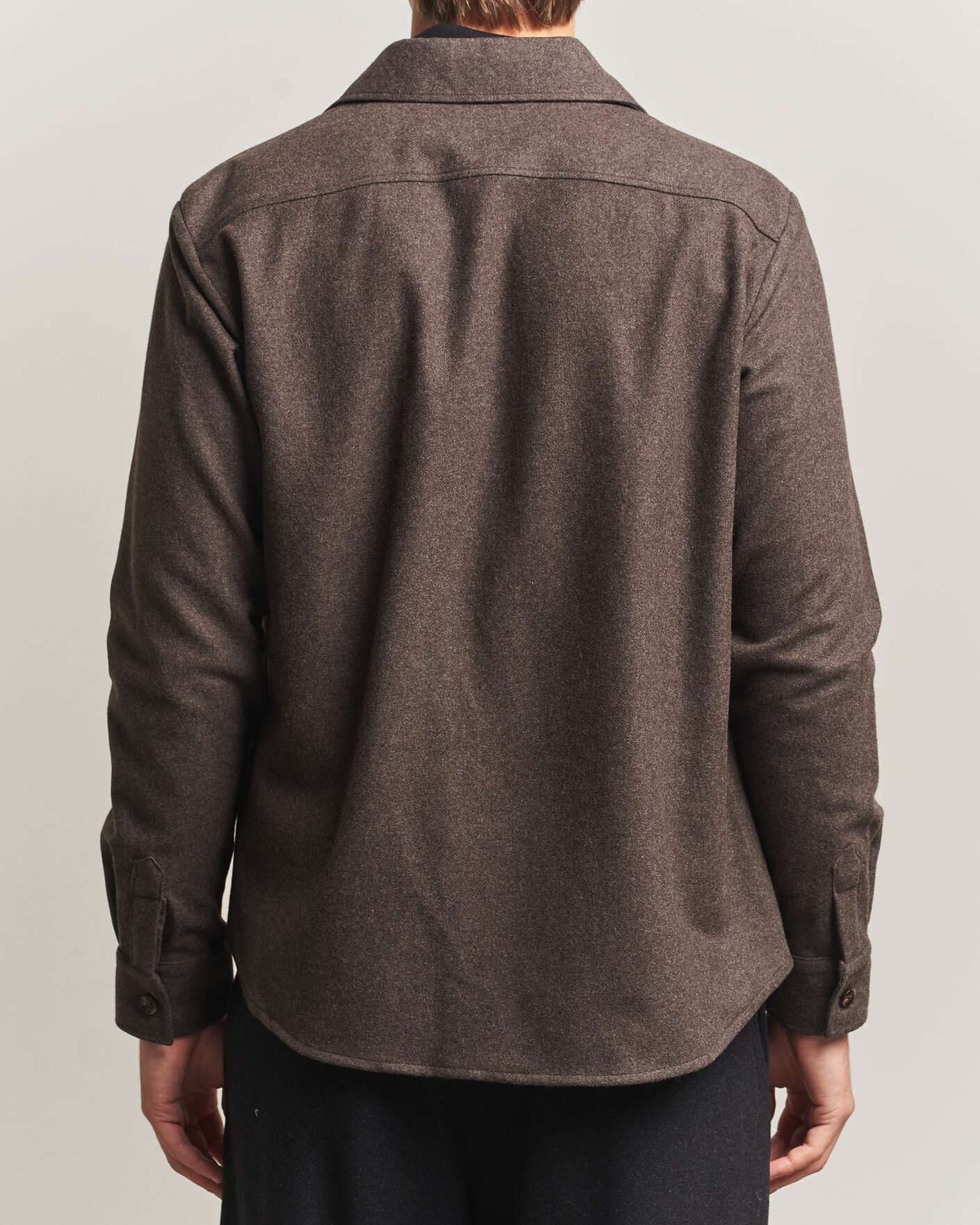 Uomini | Camicie | Oscar Jacobson | Magnus Wool Shirt Jacket Brown