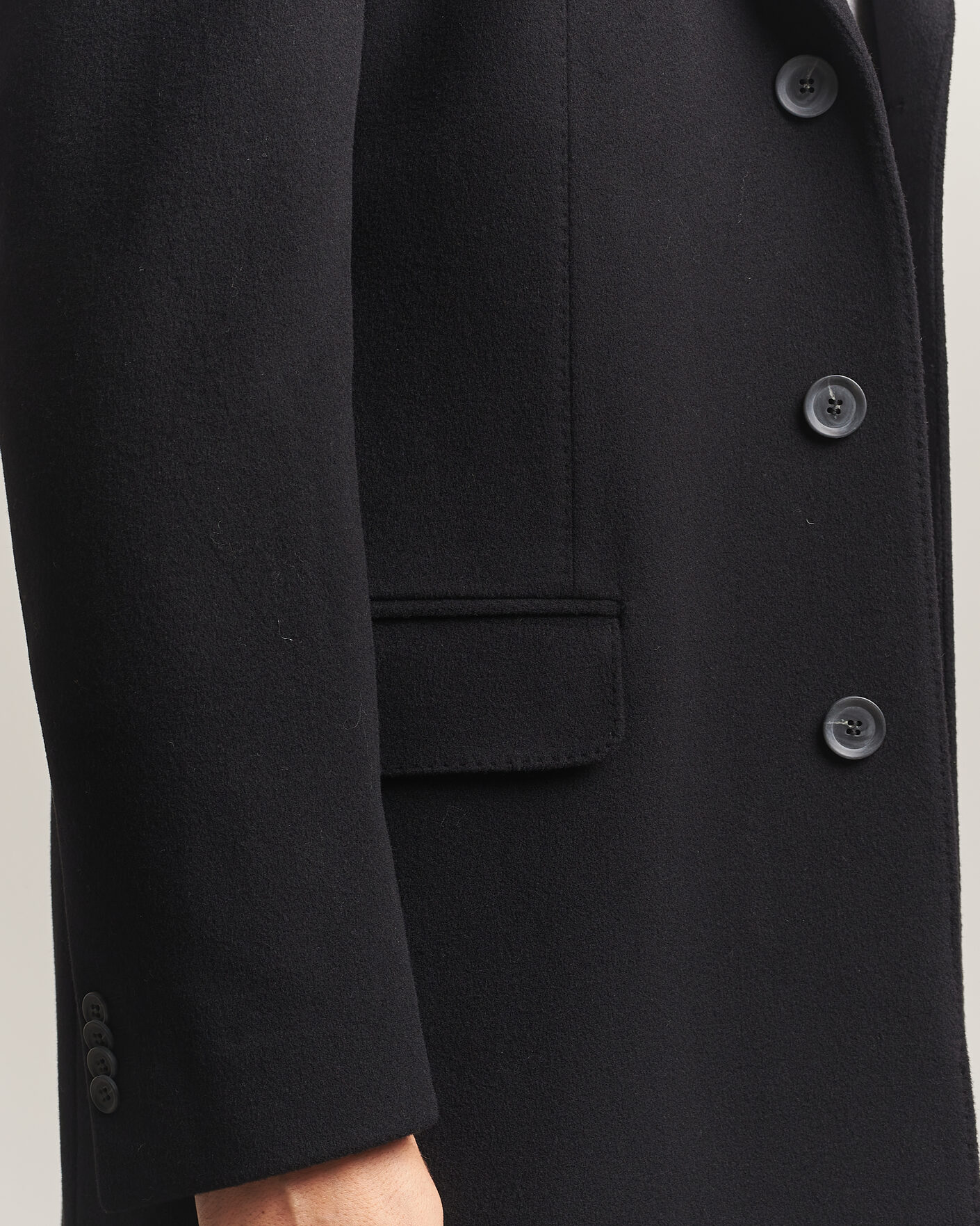 Uomini | Giacche | Oscar Jacobson | Sergio Wool Coat Black