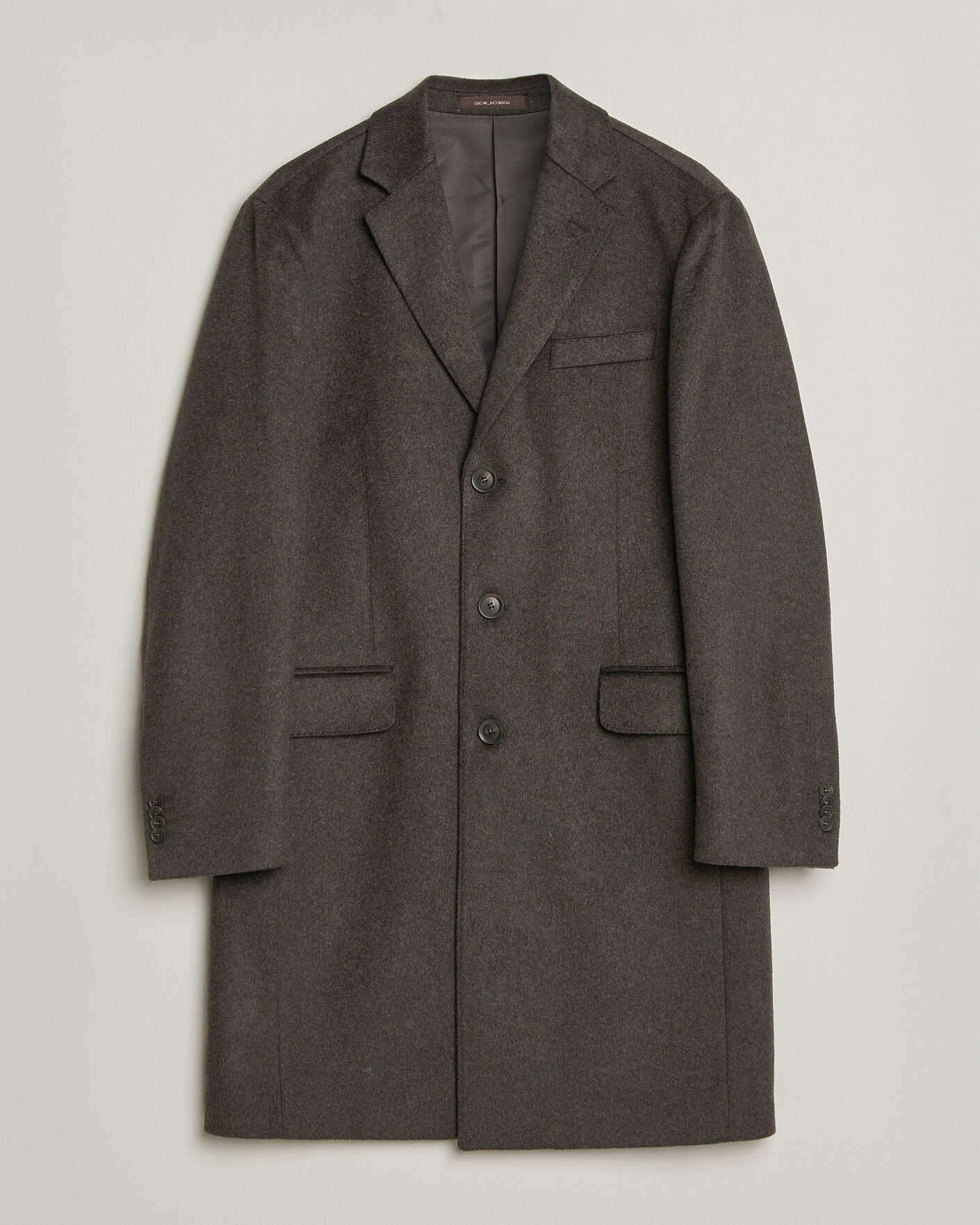 Uomini | Giacche | Oscar Jacobson | Sergio Wool Coat Brown