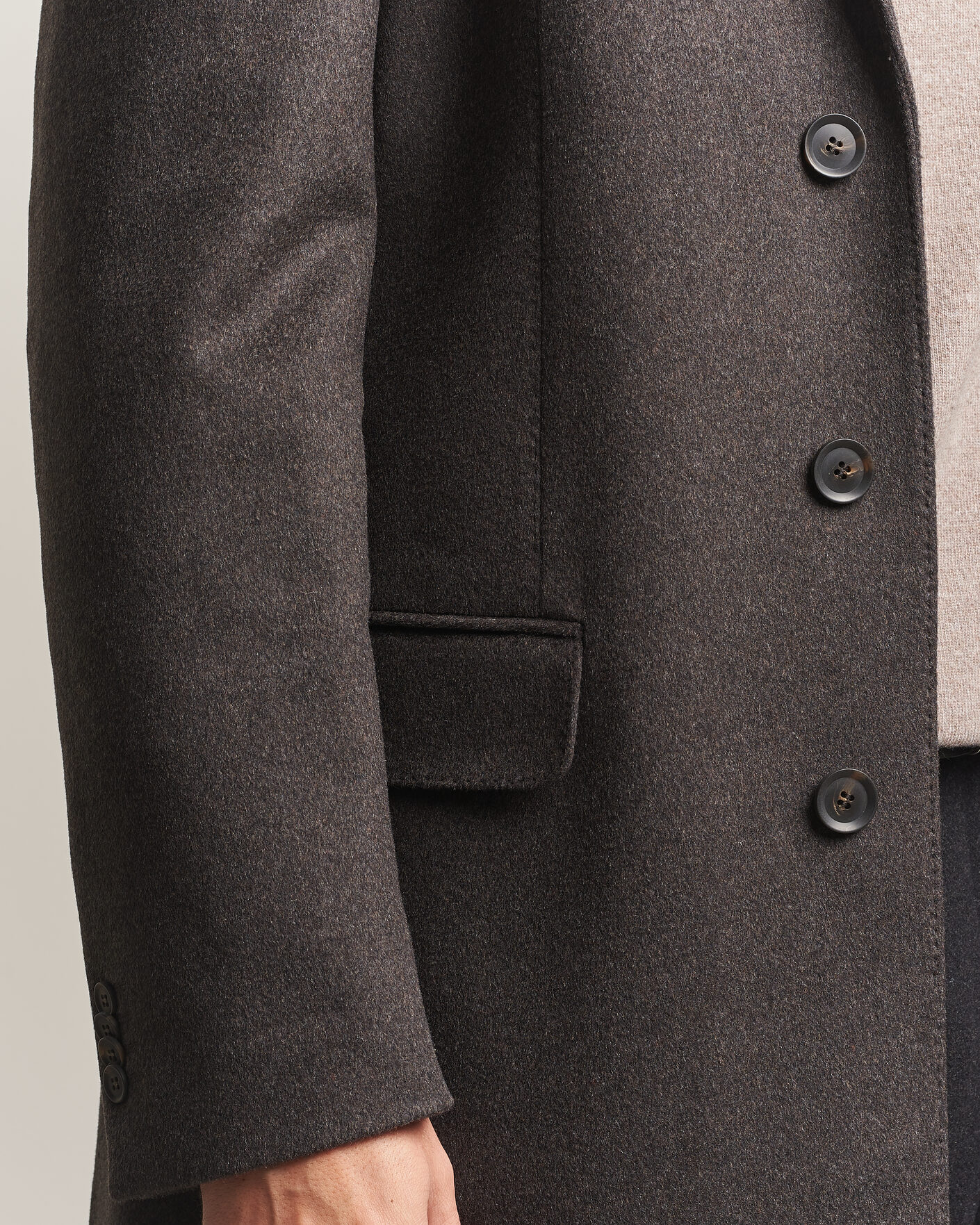 Uomini | Giacche | Oscar Jacobson | Sergio Wool Coat Brown
