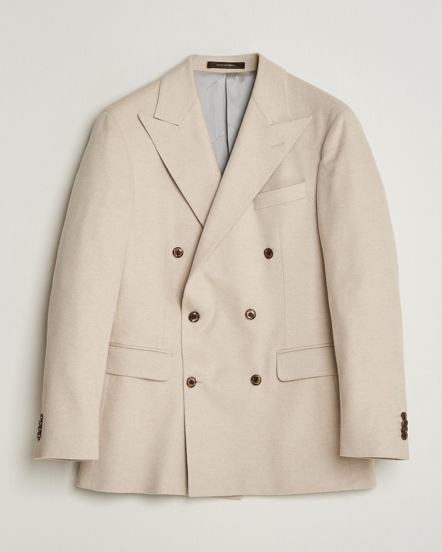 Uomini | Blazers | Oscar Jacobson | Richard Wool/Cashmere DB Blazer Creme