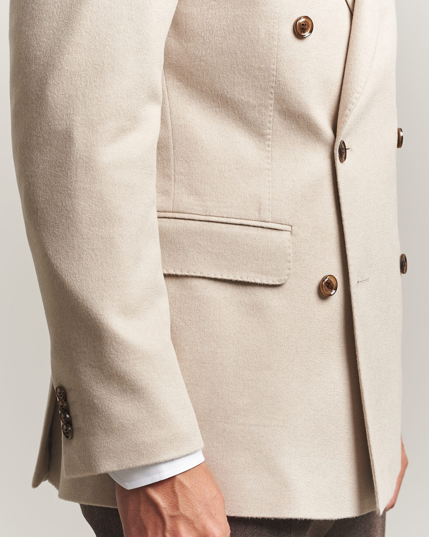 Uomini | Blazers | Oscar Jacobson | Richard Wool/Cashmere DB Blazer Creme