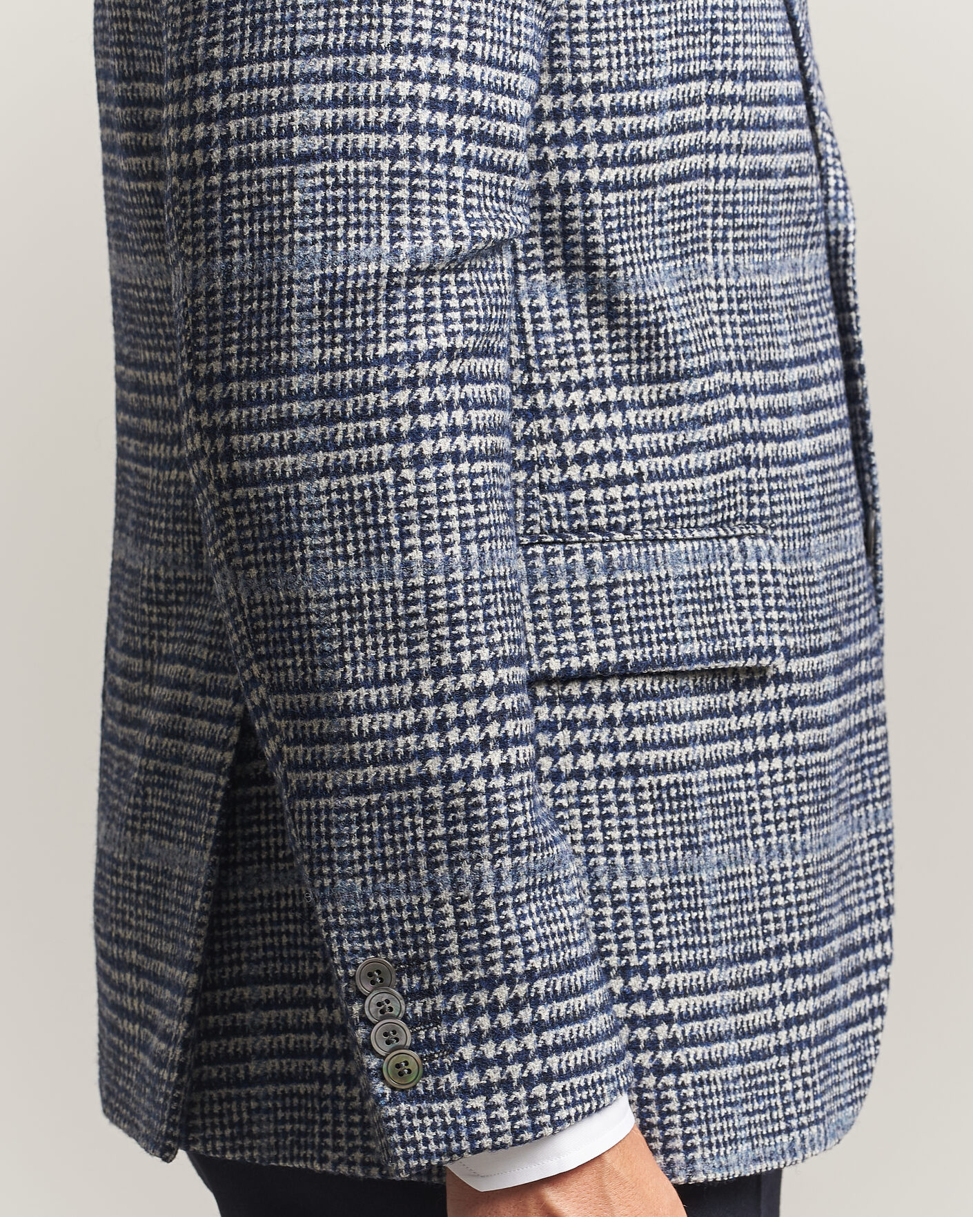 Uomini | Blazers | Oscar Jacobson | Fogerty Checked Wool/Alpaca Blazer Blue