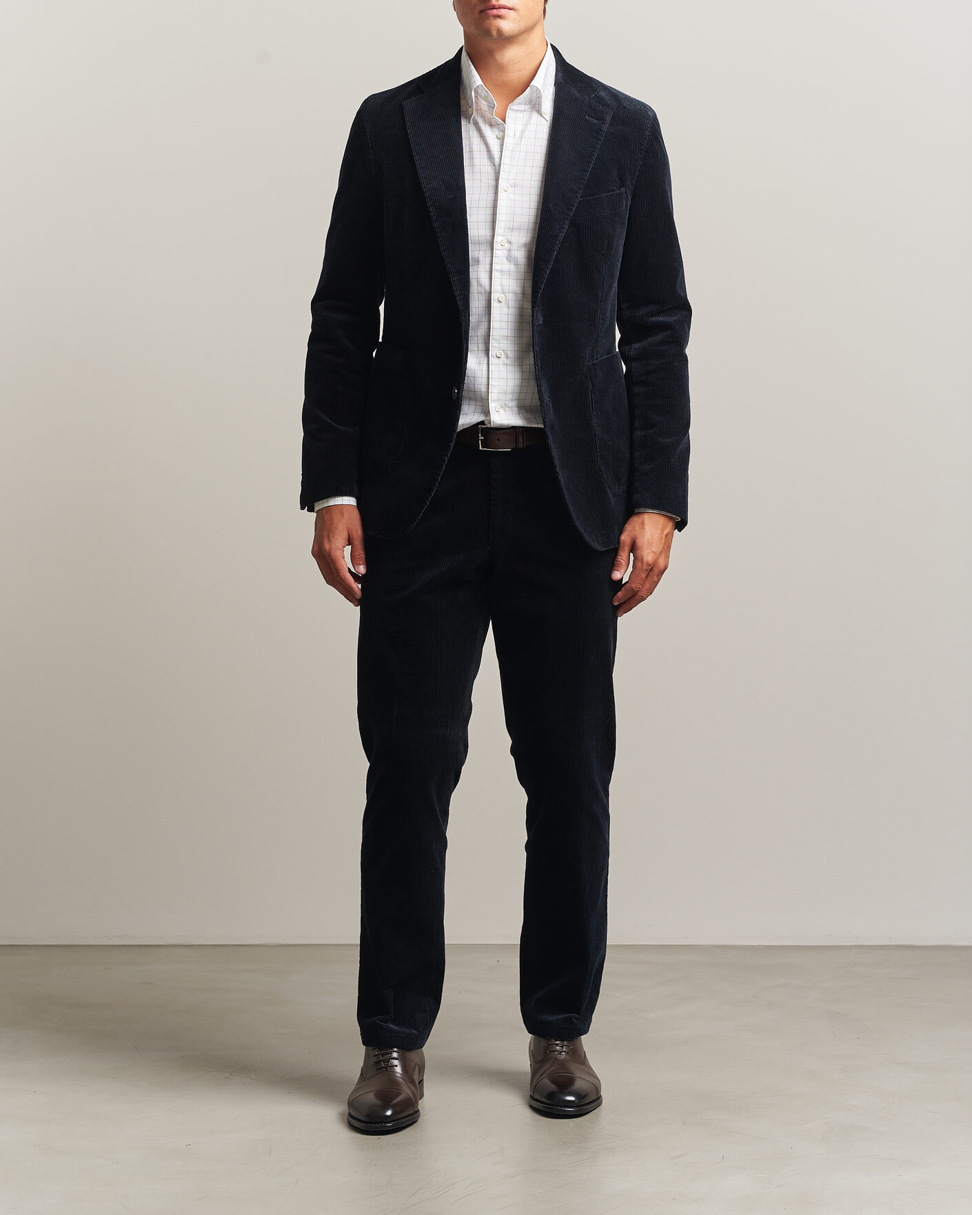 Uomini | Blazers | Oscar Jacobson | Fogerty Patch Pocket Cord Blazer Navy
