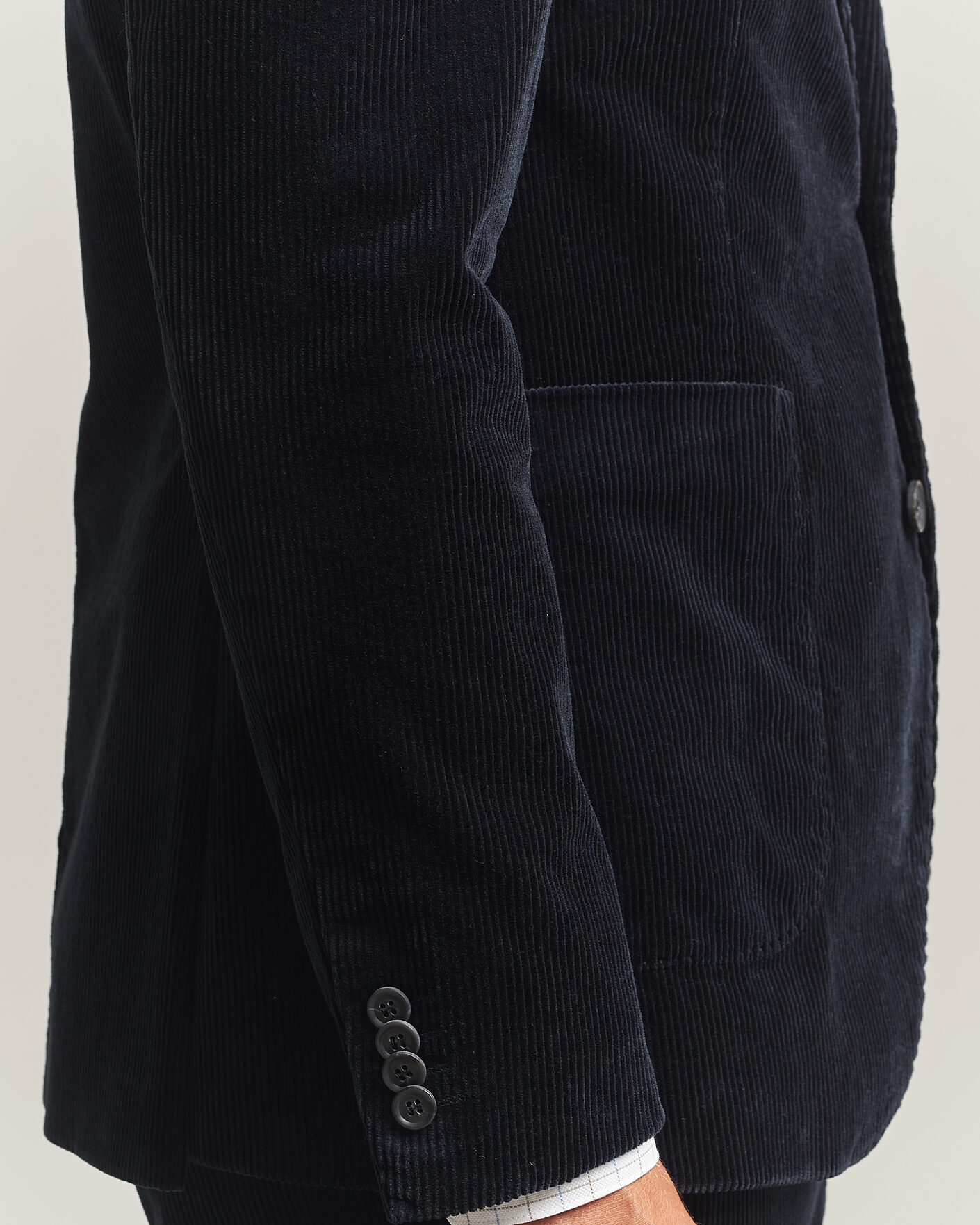 Uomini | Blazers | Oscar Jacobson | Fogerty Patch Pocket Cord Blazer Navy
