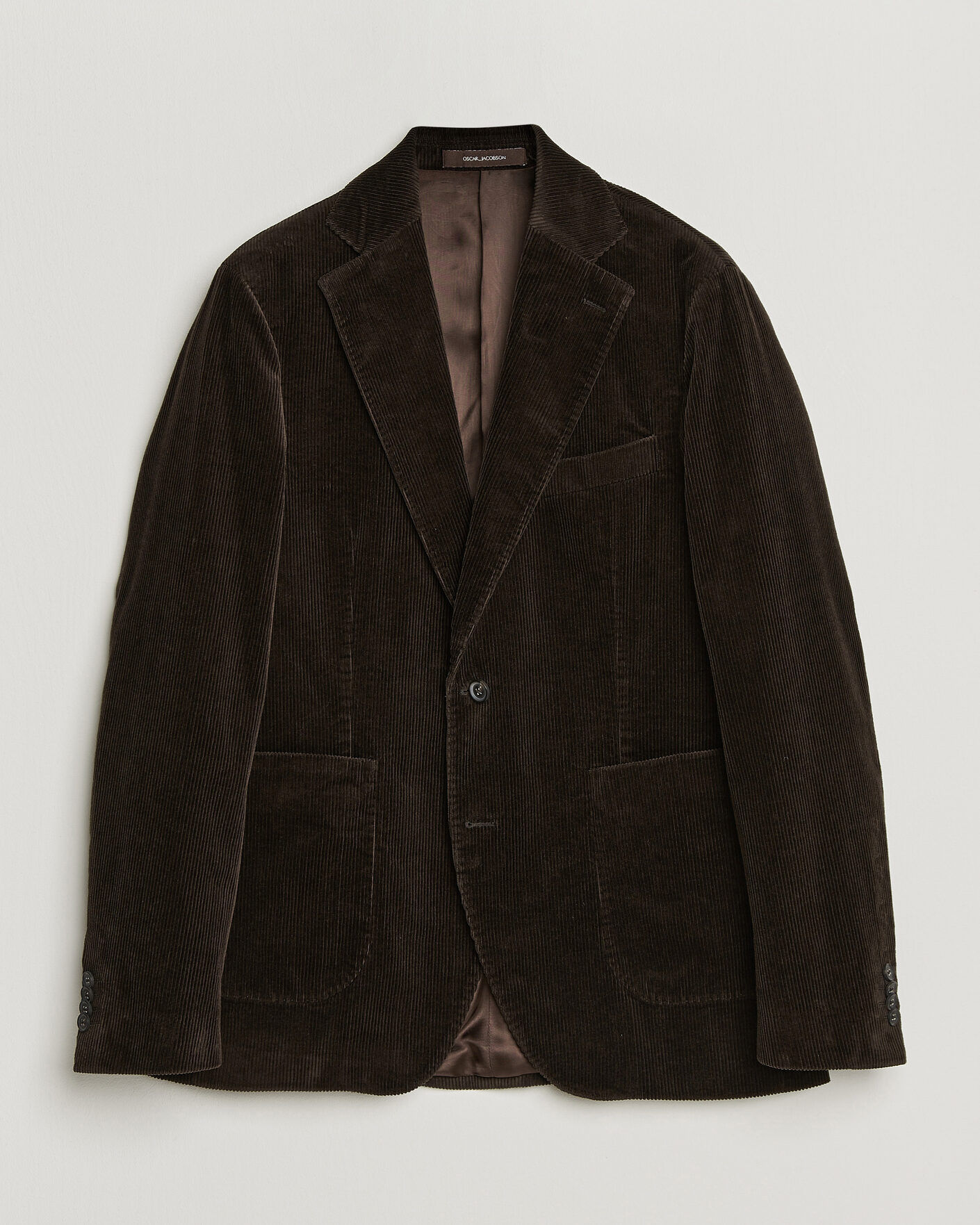 Uomini | Blazers | Oscar Jacobson | Fogerty Patch Pocket Cord Blazer Dark Brown
