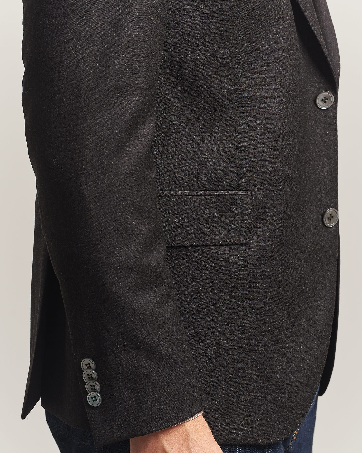 Uomini | Blazers | Oscar Jacobson | Fogerty Wool Flannel Blazer Brown