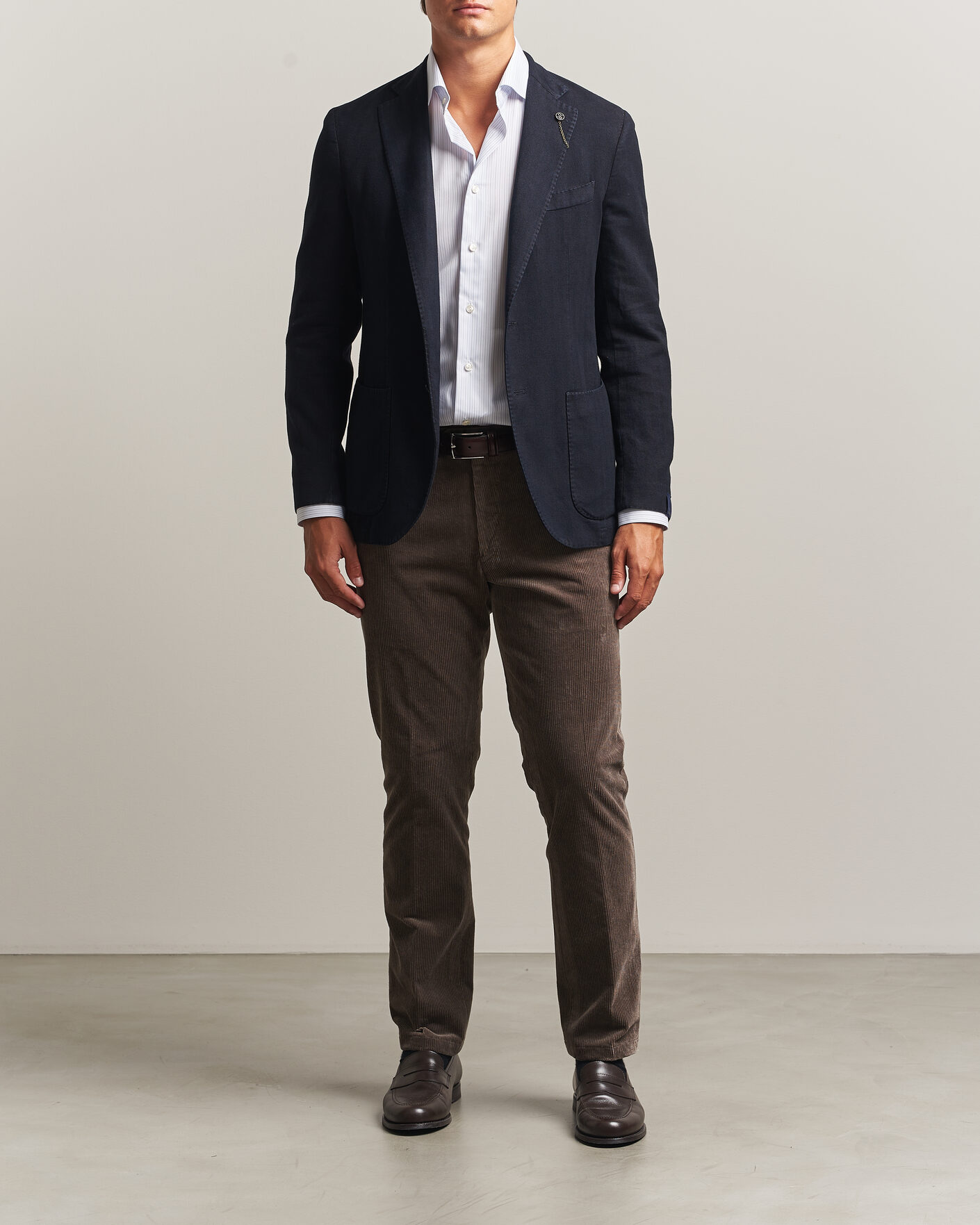 Uomini | Pantaloni | Oscar Jacobson | Dandy Corduroy Trousers Taupe