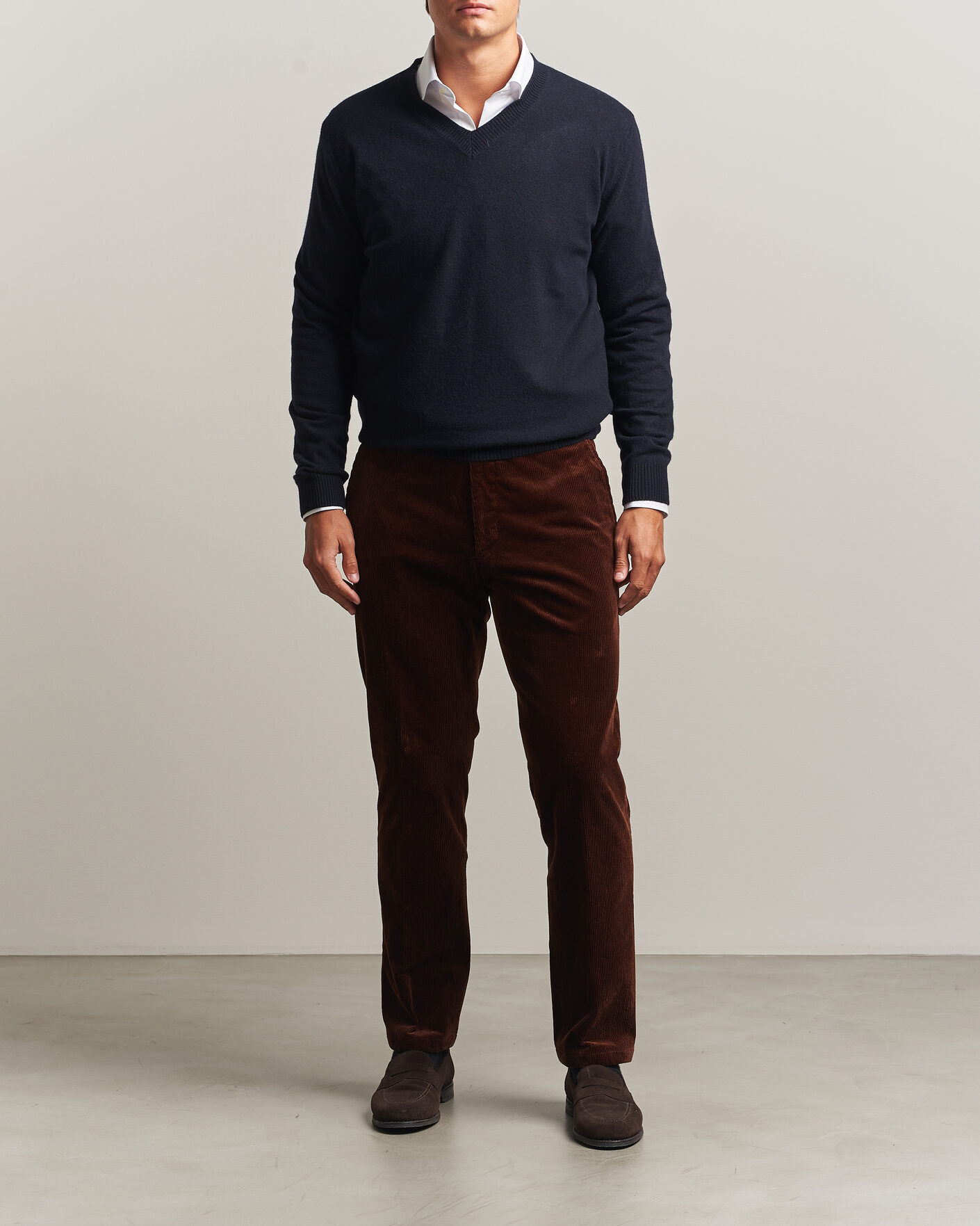 Uomini | Pantaloni | Oscar Jacobson | Dandy Corduroy Trousers Brown