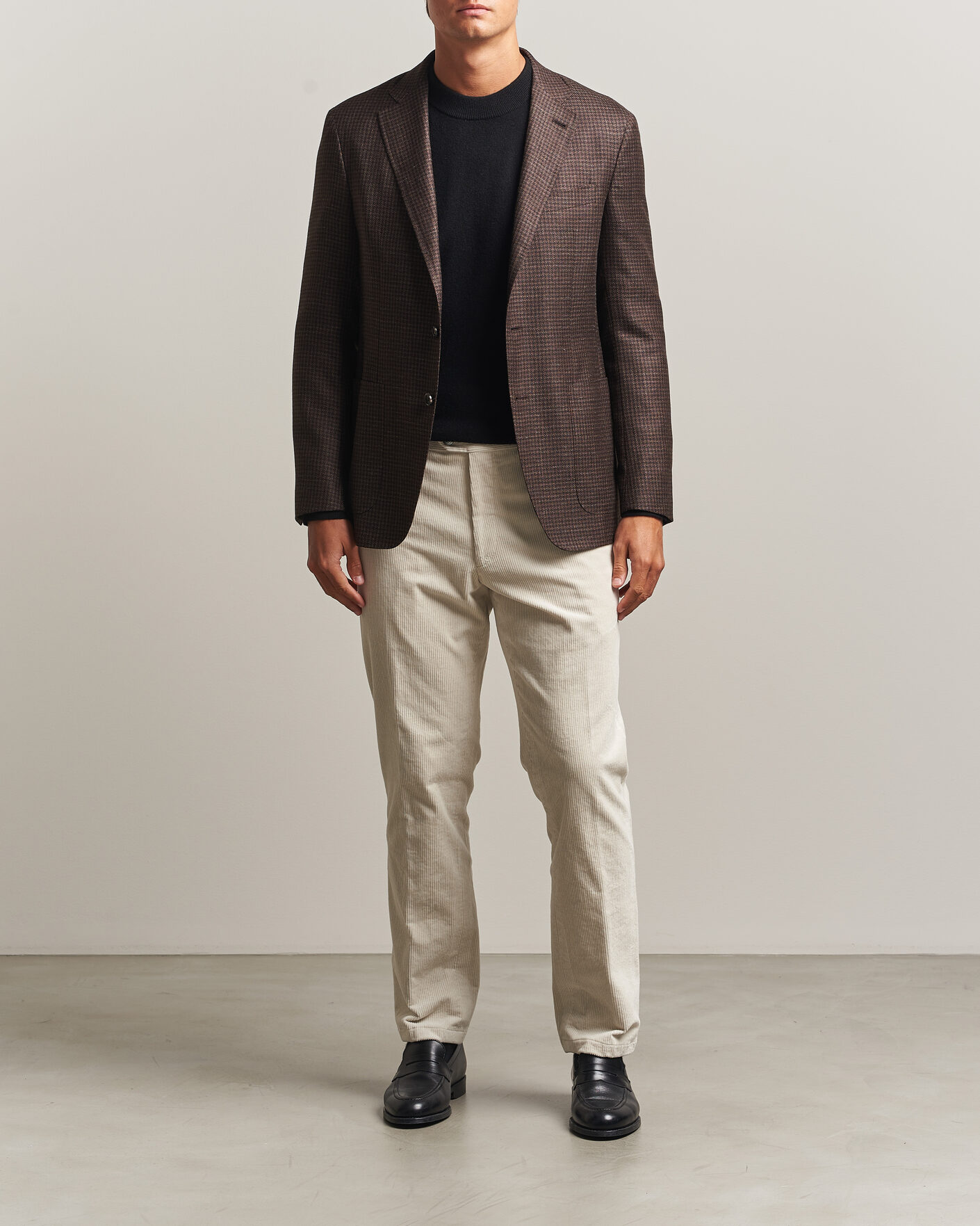 Uomini | Pantaloni | Oscar Jacobson | Dandy Corduroy Trousers White