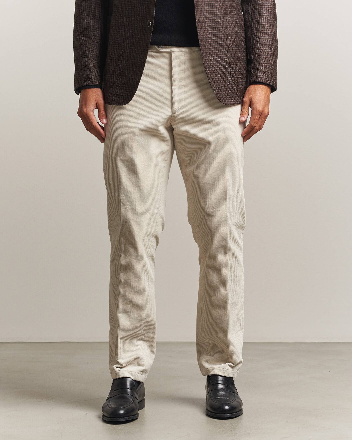 Uomini | Pantaloni | Oscar Jacobson | Dandy Corduroy Trousers White