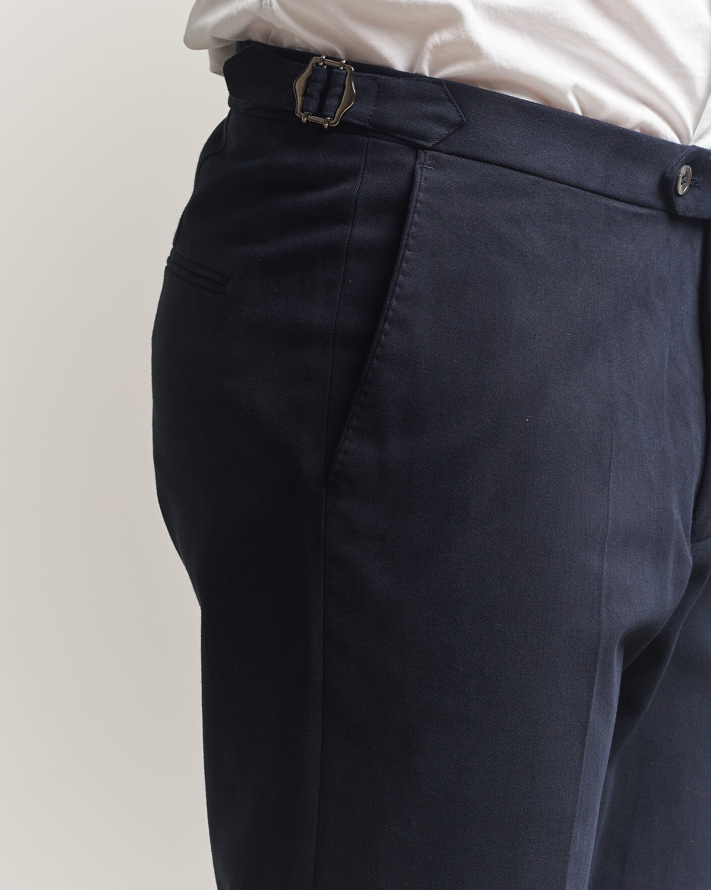 Uomini | Pantaloni | Oscar Jacobson | Dandy Brushed Cotton Trousers Blue