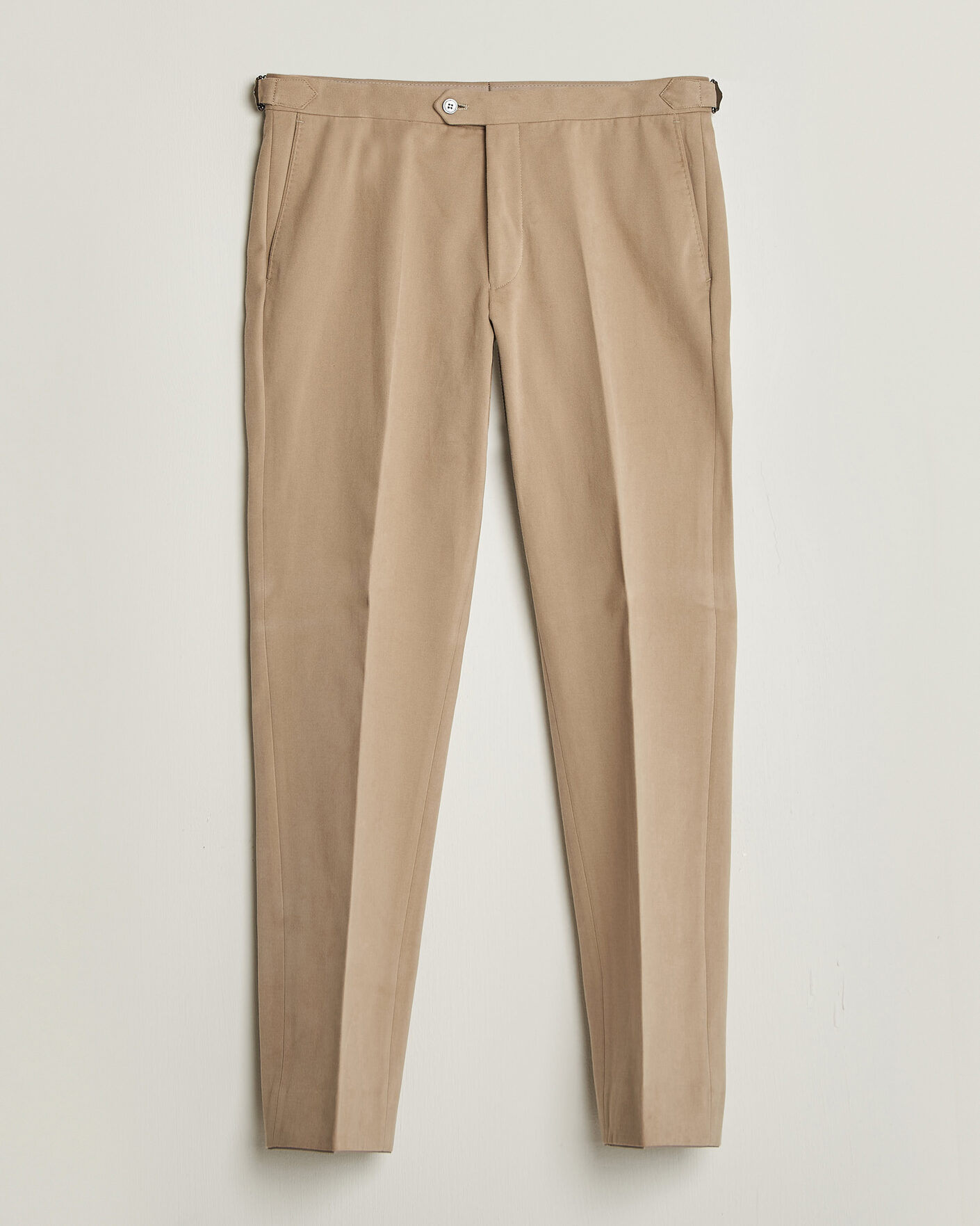 Uomini | Pantaloni | Oscar Jacobson | Dandy Brushed Cotton Trousers Beige