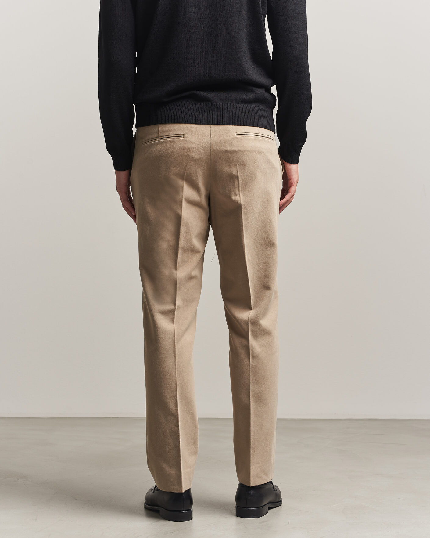 Uomini | Pantaloni | Oscar Jacobson | Dandy Brushed Cotton Trousers Beige