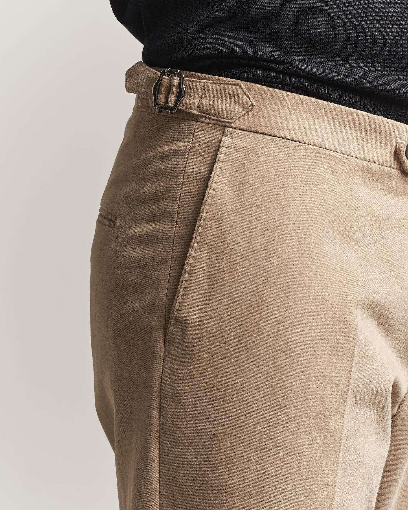 Uomini | Pantaloni | Oscar Jacobson | Dandy Brushed Cotton Trousers Beige