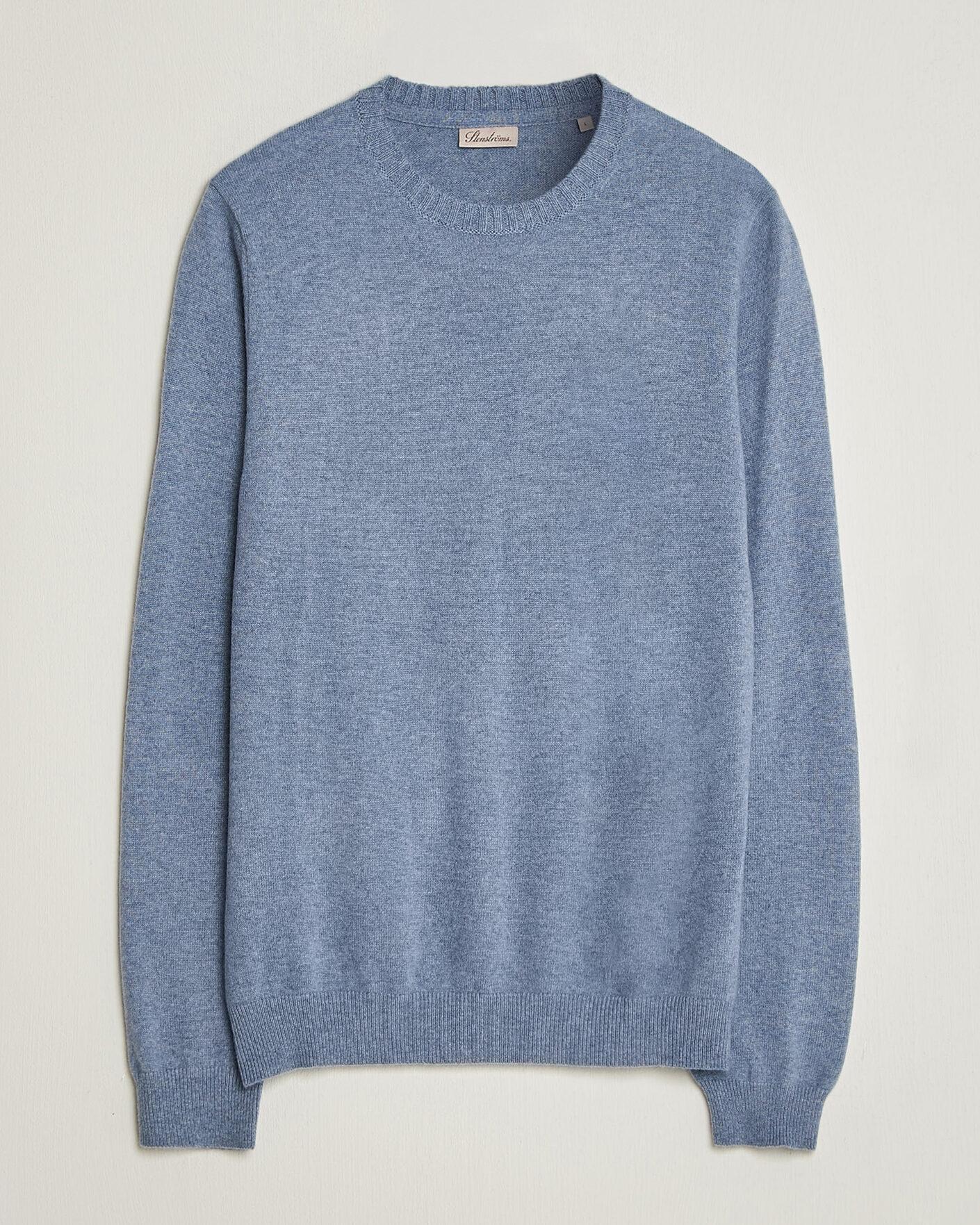 Uomini | Maglieria | Stenströms | Cashmere Crewneck Light Blue