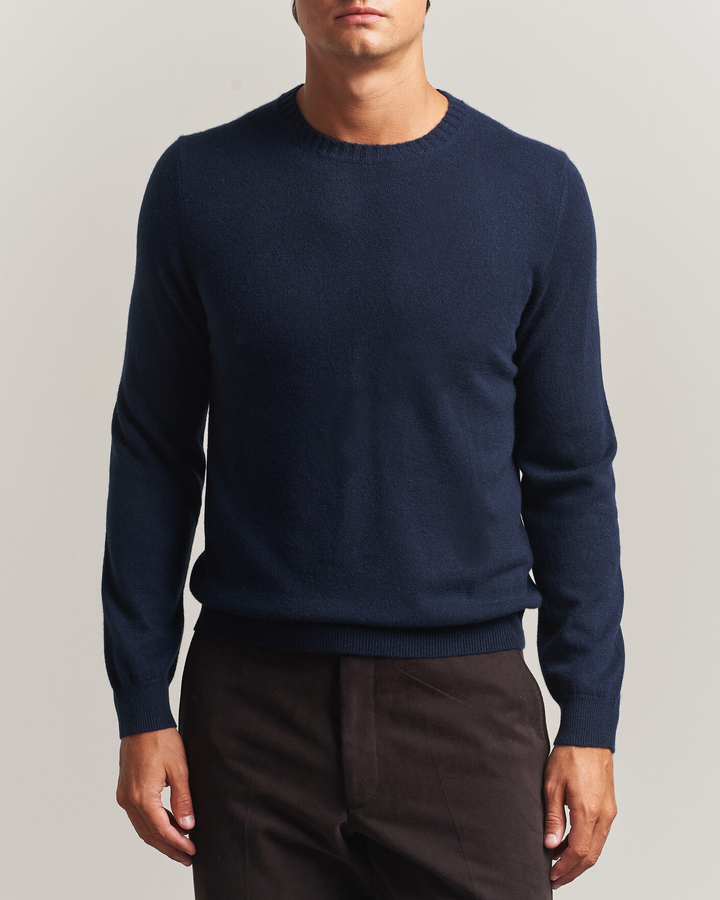 Uomini | Maglieria | Stenströms | Cashmere Crewneck Navy