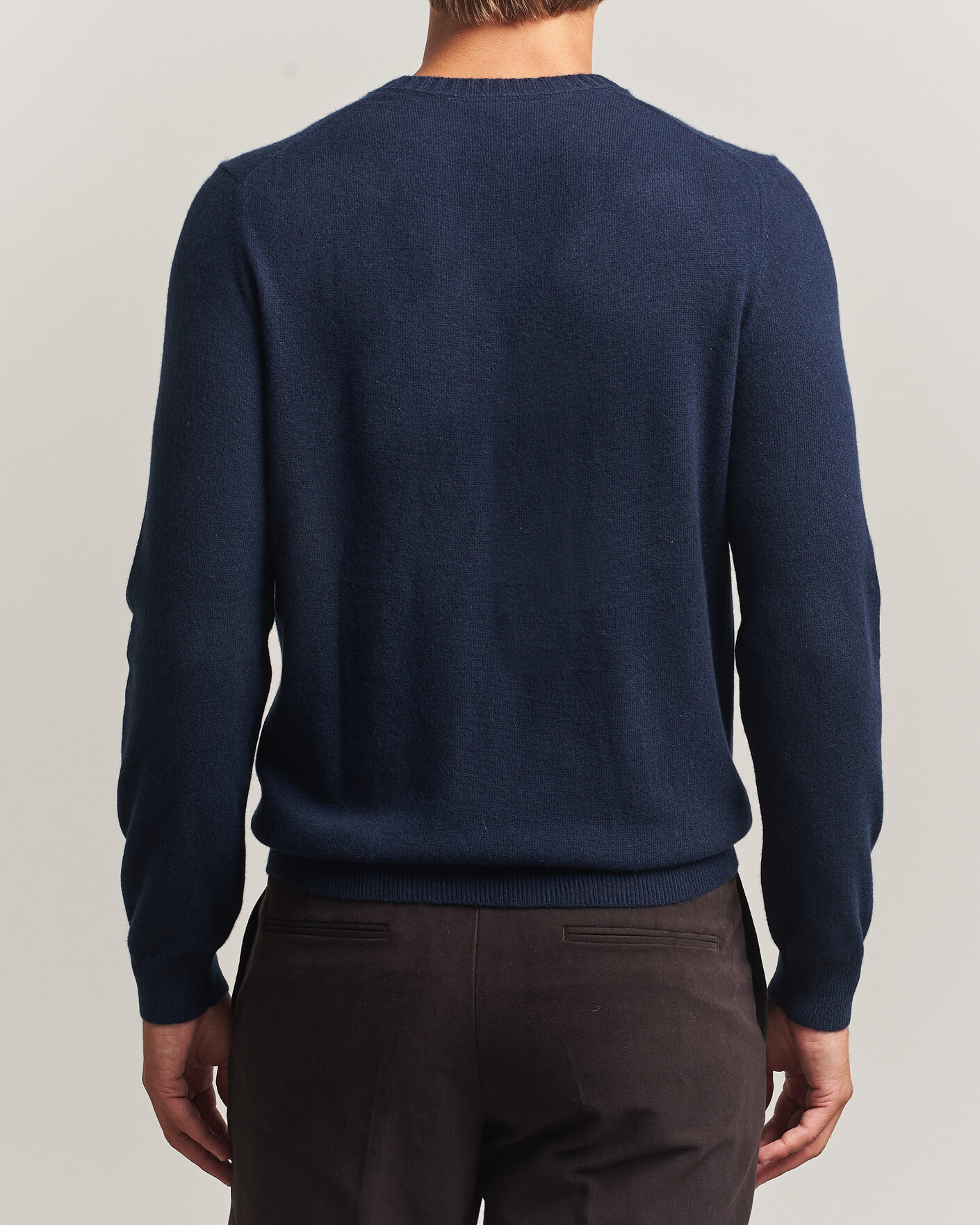 Uomini | Maglieria | Stenströms | Cashmere Crewneck Navy