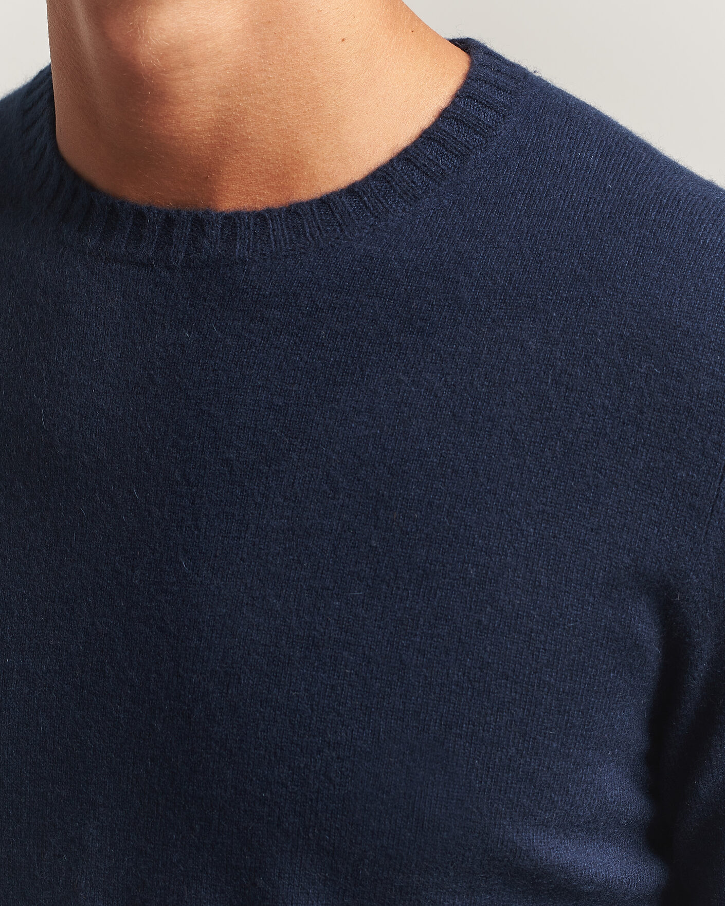 Uomini | Maglieria | Stenströms | Cashmere Crewneck Navy