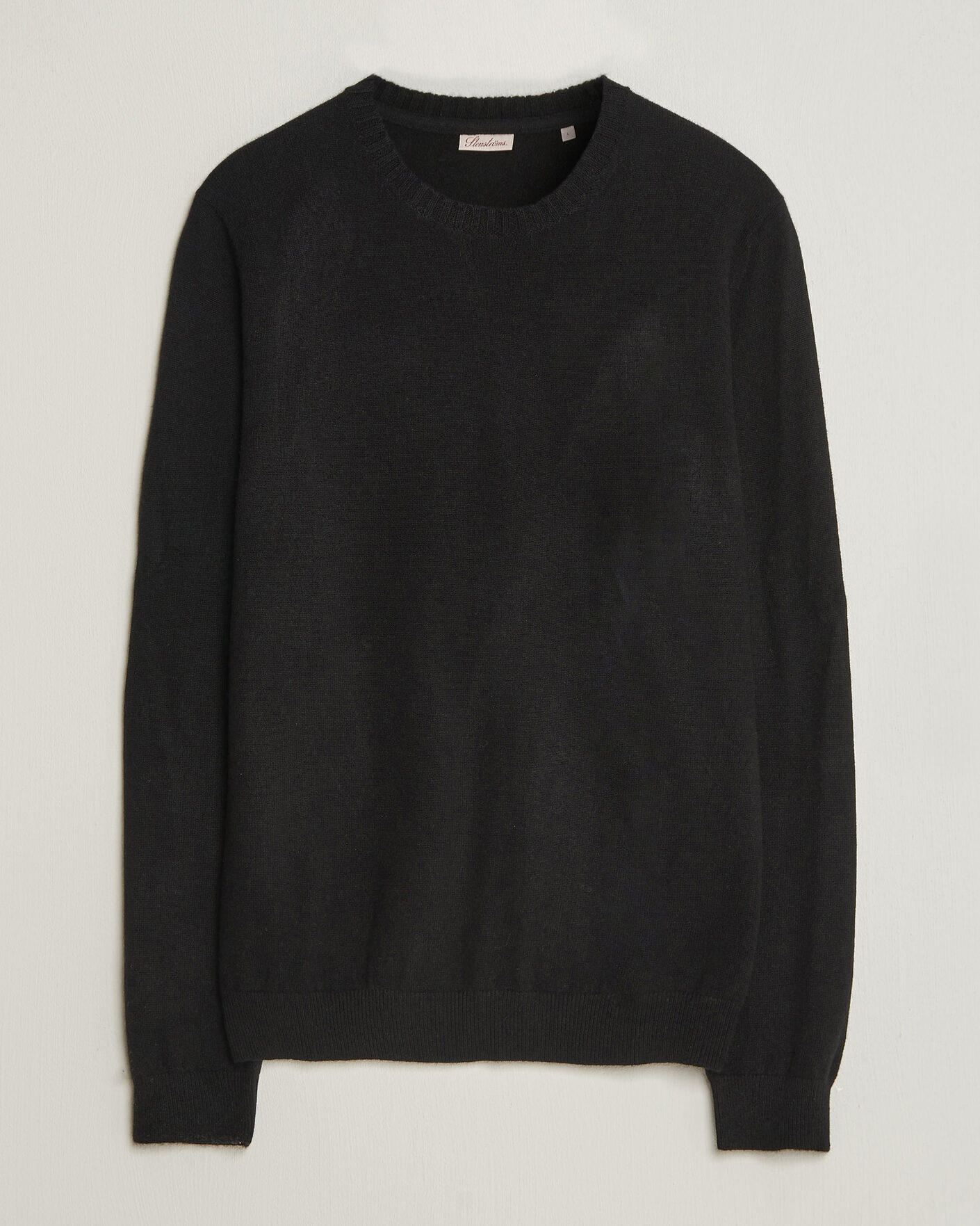 Uomini | Maglieria | Stenströms | Cashmere Crewneck Black
