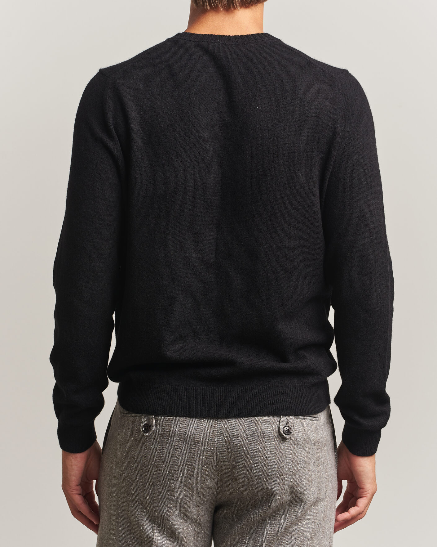 Uomini | Maglieria | Stenströms | Cashmere Crewneck Black