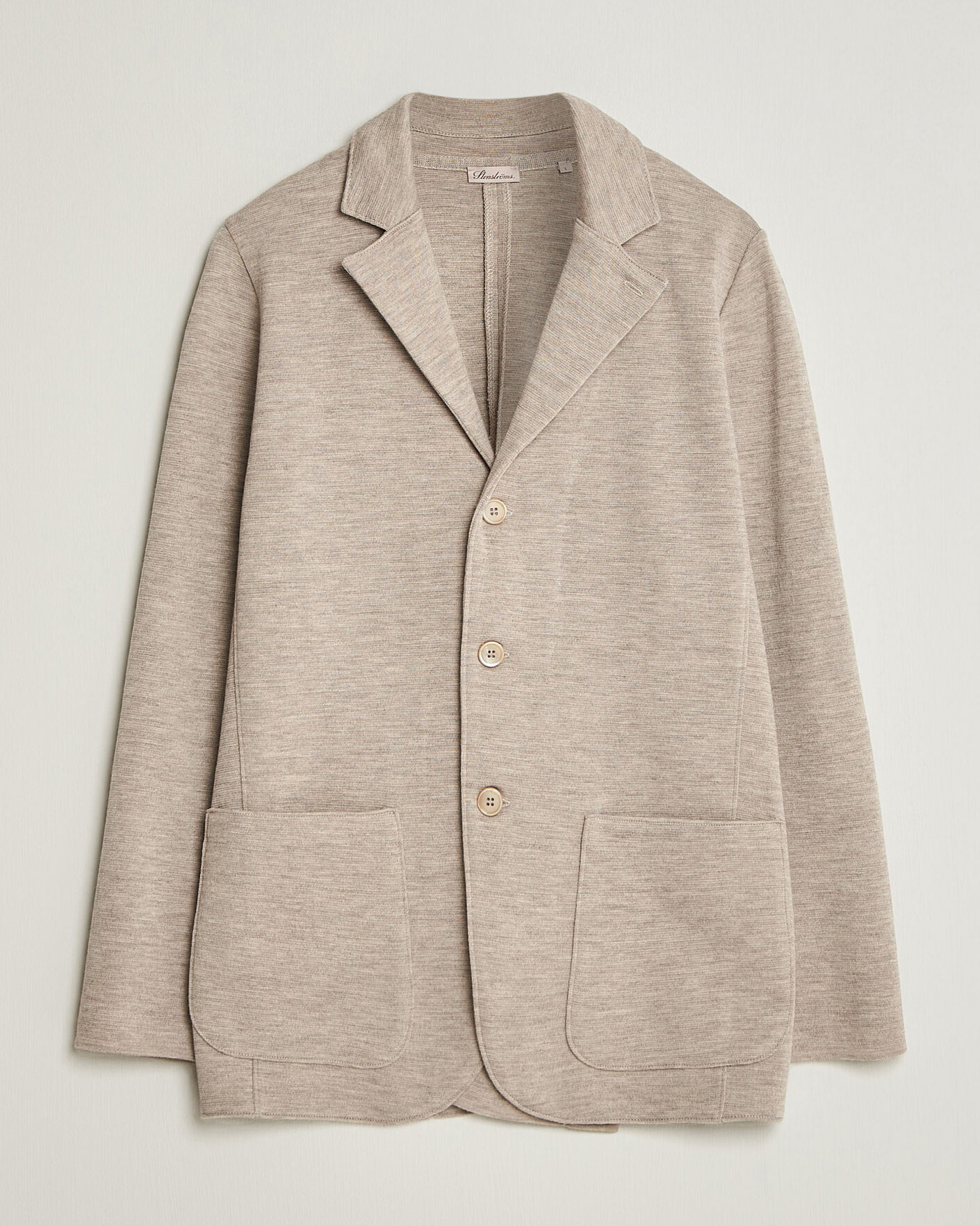 Uomini | Blazers | Stenströms | Milano Knitted Merino Blazer Beige