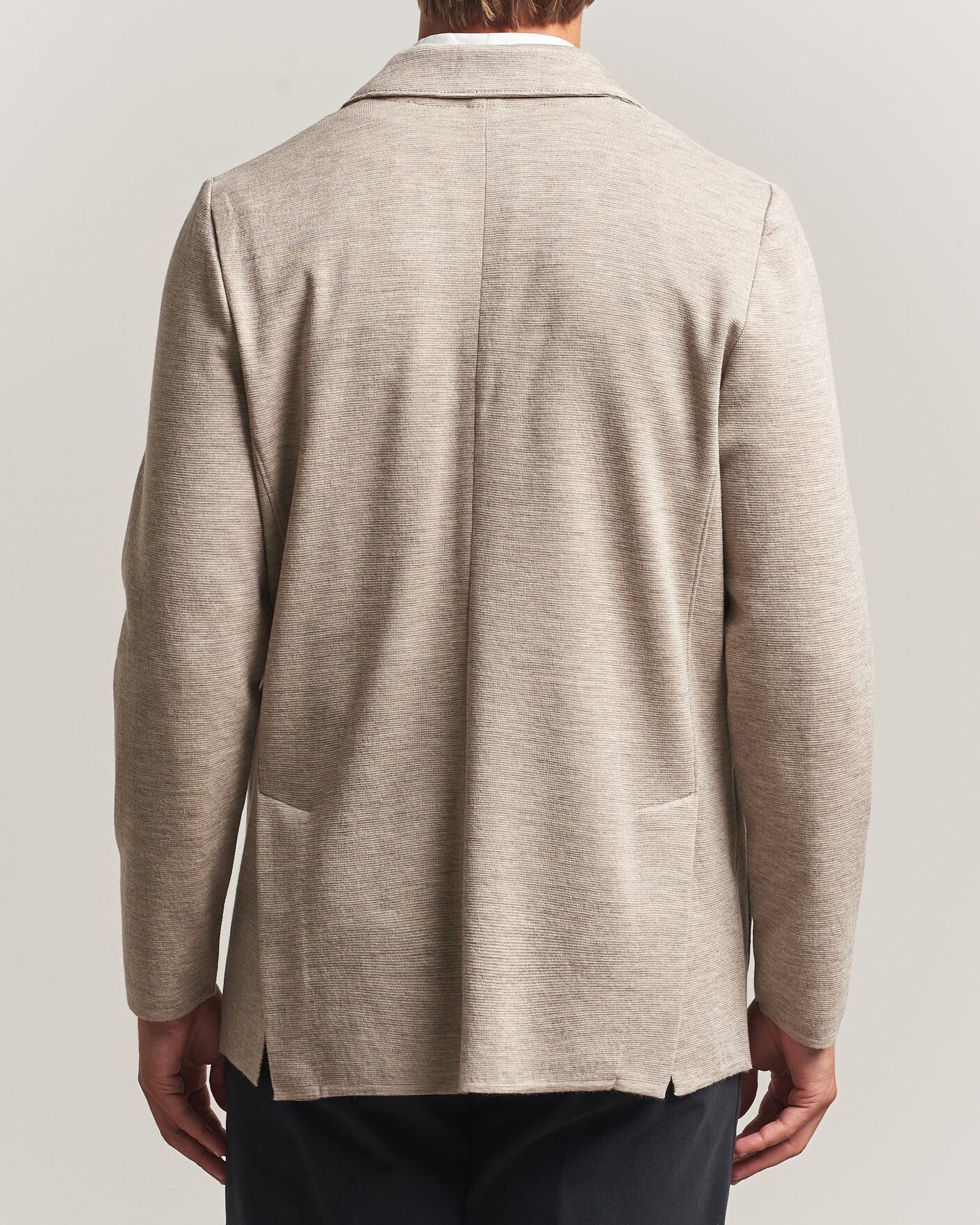 Uomini | Blazers | Stenströms | Milano Knitted Merino Blazer Beige