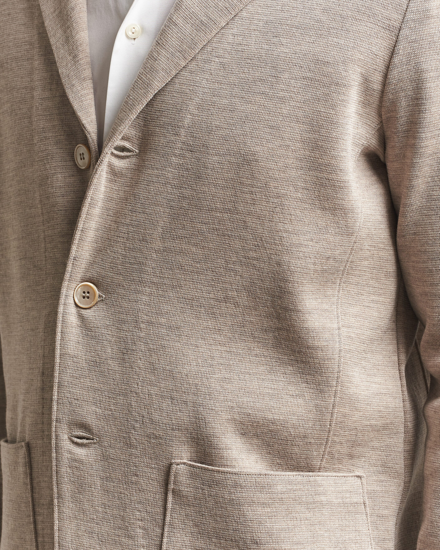 Uomini | Blazers | Stenströms | Milano Knitted Merino Blazer Beige