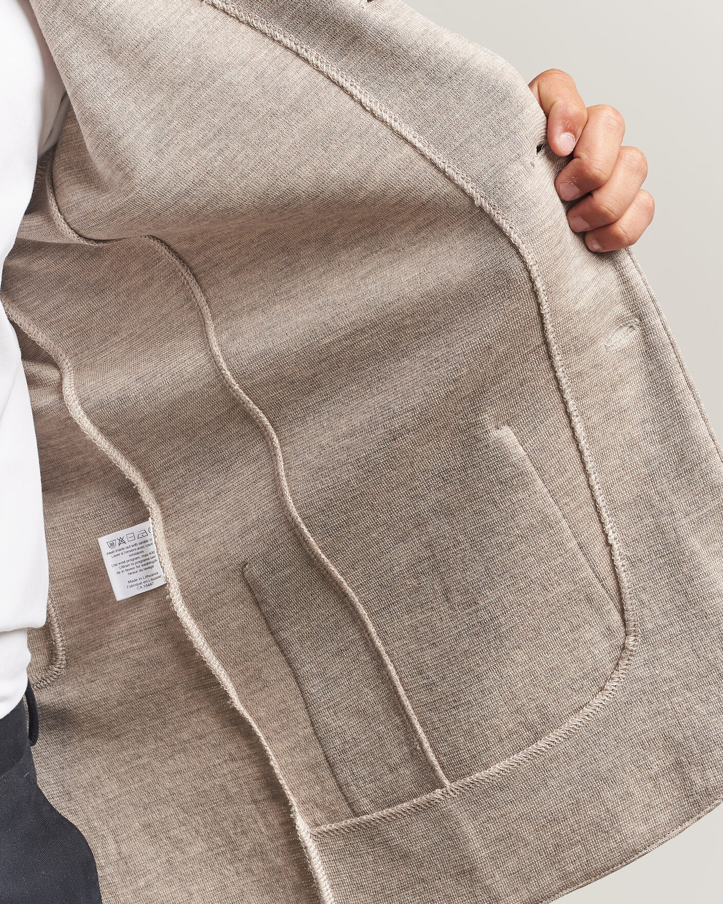 Uomini | Blazers | Stenströms | Milano Knitted Merino Blazer Beige