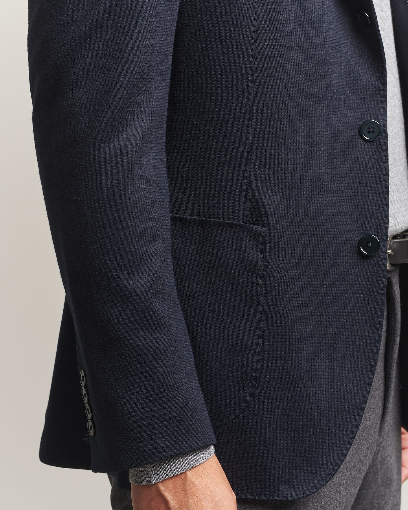 Uomini | Blazers | Stenströms | Wool Jersey Blazer Navy